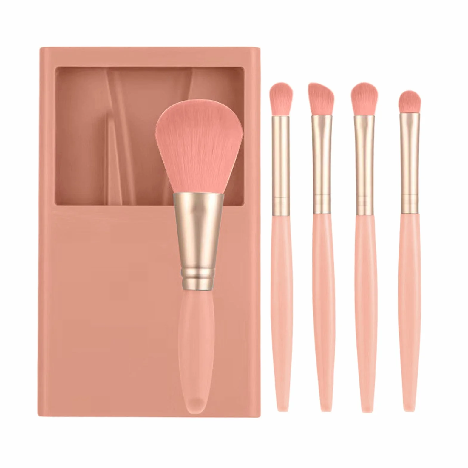 Easy to Clean Makeup Brush - Make Up Brushes Set, Makeup Brushes with Case and Mirror, Eyeshadow Blending with Protective Carry Case, Cosmetic Brush Kit, Eye Applicator for Face Contouring Blending