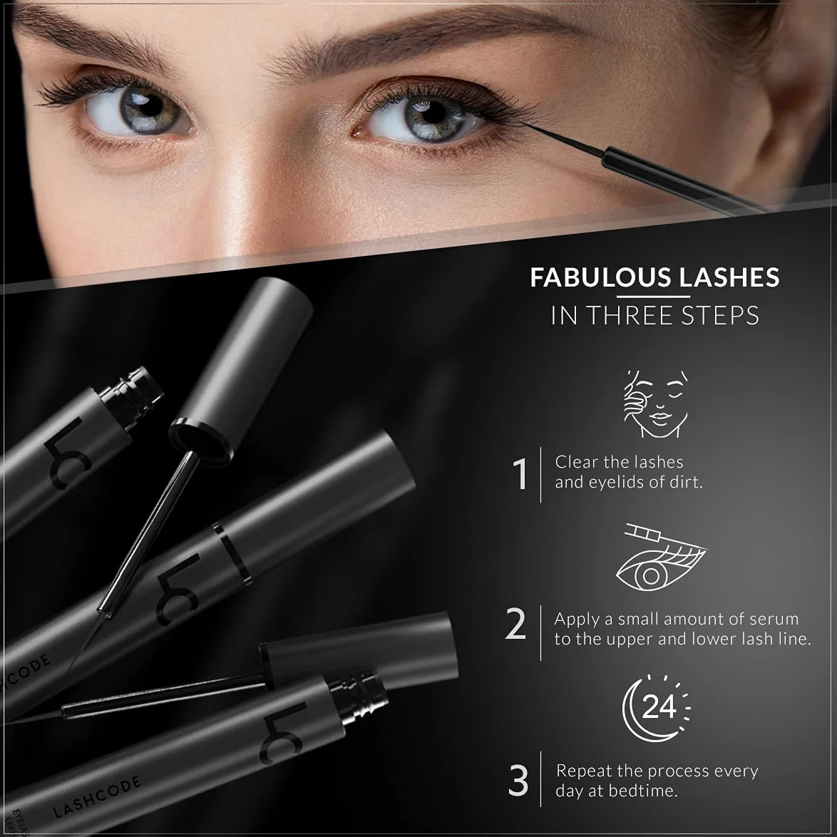 Odżywka do rzęs Lashcode Eyelash Serum 5 ml - przyśpieszająca wzrost odżywka do rzęs