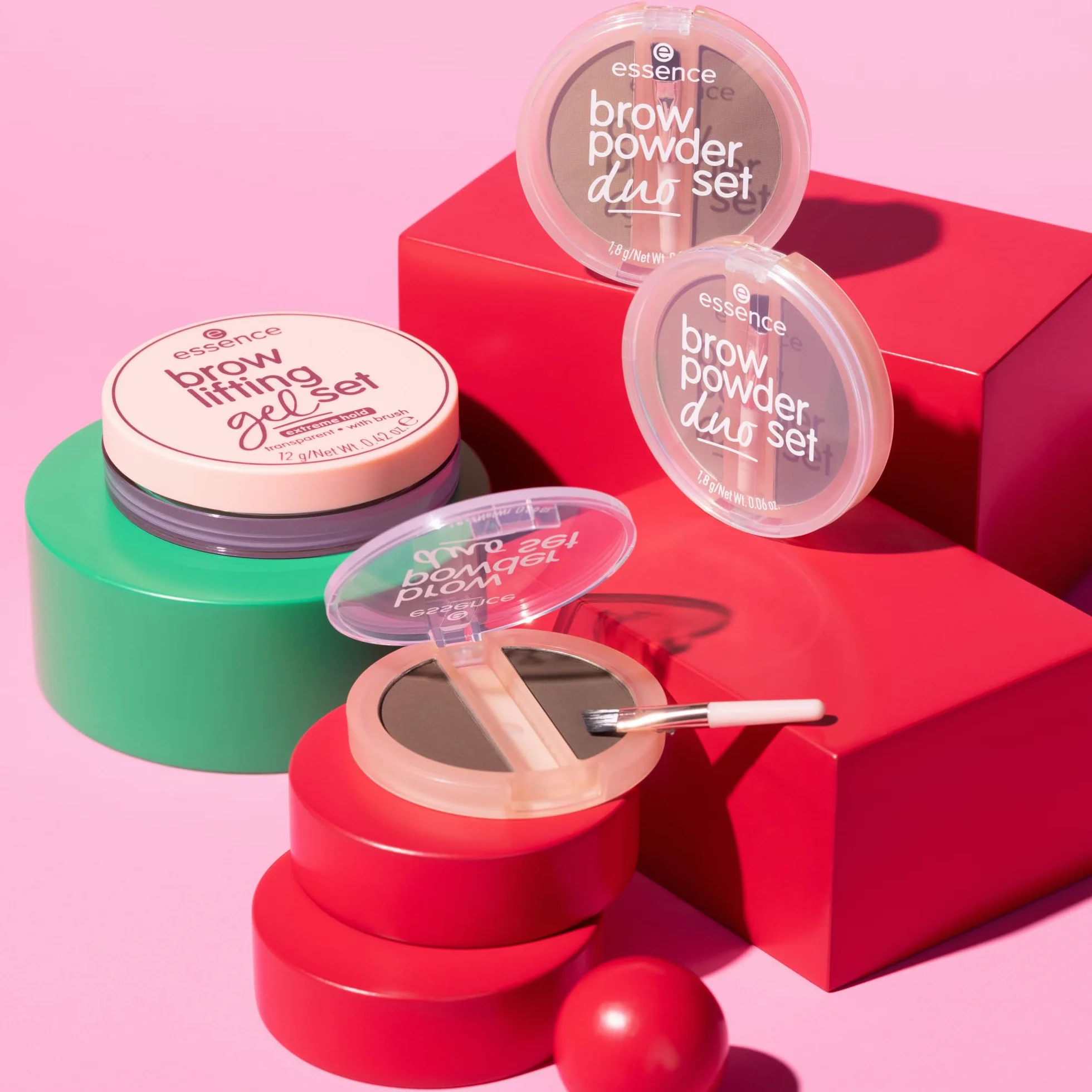 essence zestaw do brwi brow powder duo, konturowanie, naturalny (1.8g)