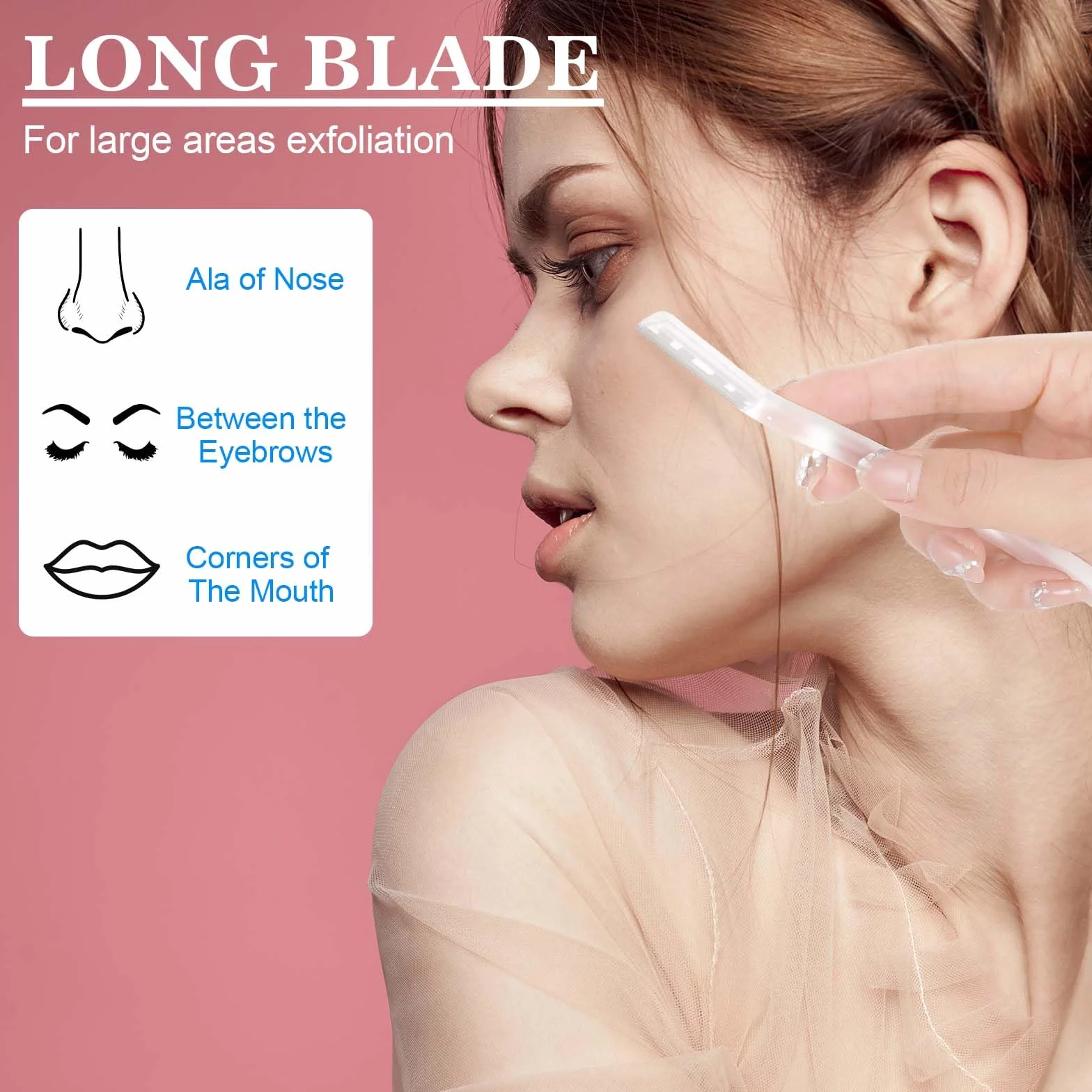Dimeho Dermaplane golarka do twarzy kobiet, 6 sztuk, profesjonalna maszynka do golenia brwi, golarka do twarzy z pokrowcem ochronnym, narzędzie do peelingu skóry, usuwanie owłosienia twarzy