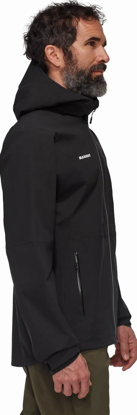 Mammut Linard Guide HS męska kurtka z kapturem, hardshell, kurtka turystyczna, czarny/głęboki morski