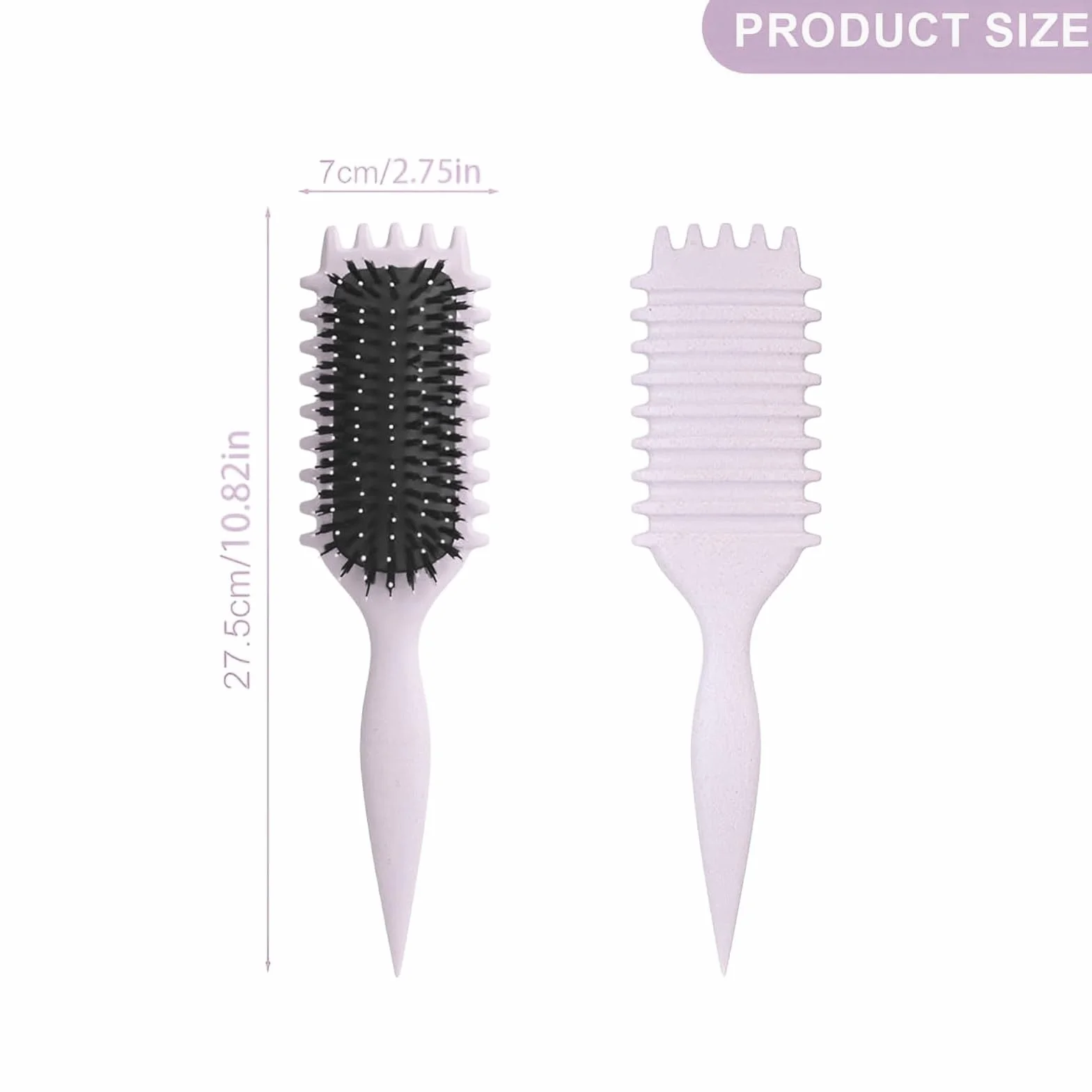 Definicja Curl Brush, Boul Styling do zwijania, kształcenia i projektowania loków (# kolor beżowy, paski)