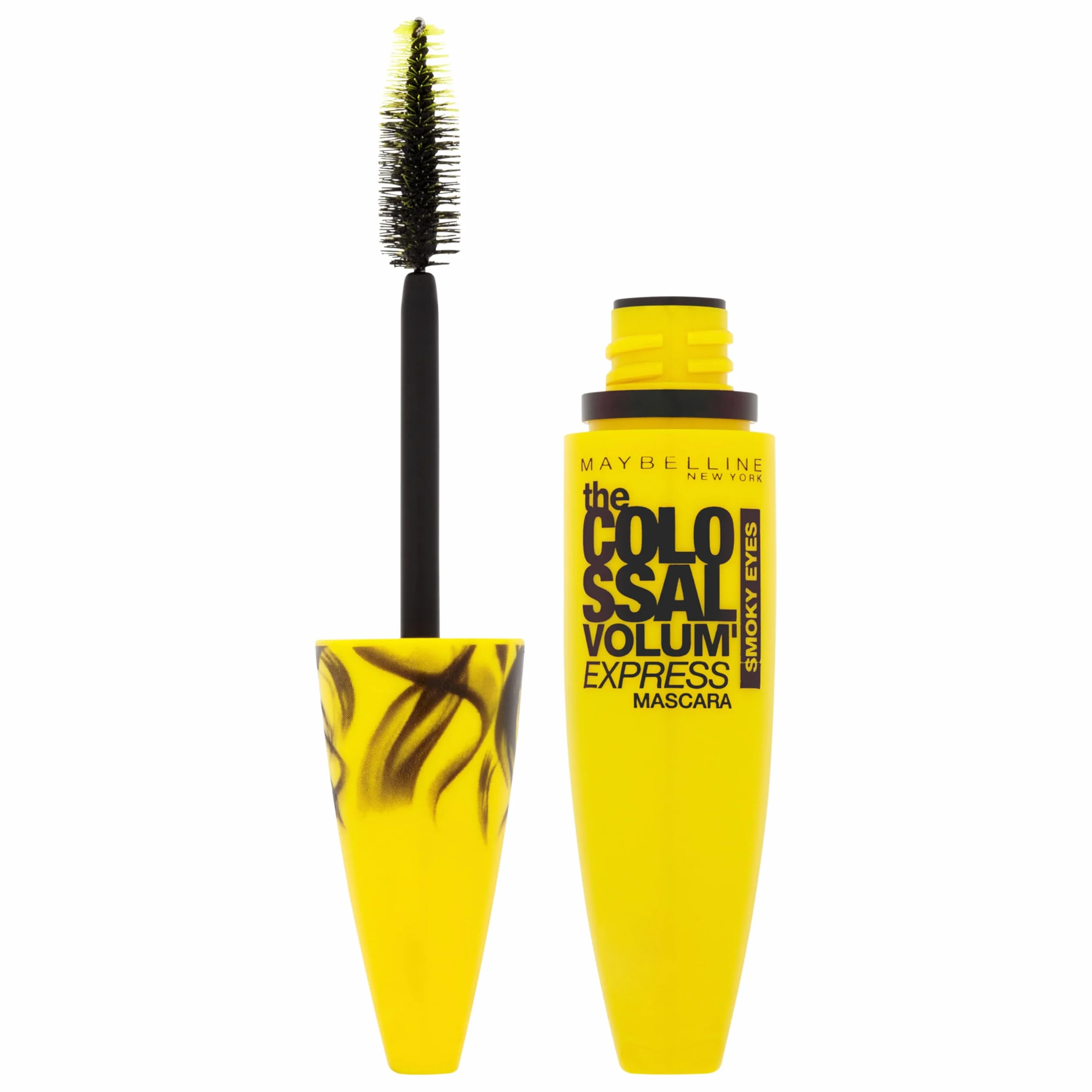 Maybelline New York The Colossal Smoky Eyes tusz do rzęs pogrubiający z efektem „smoky eyes”, maskara nadająca objętość, lekka formuła bez grudek, matowa, „przydymiona” czerń, 10,7 ml