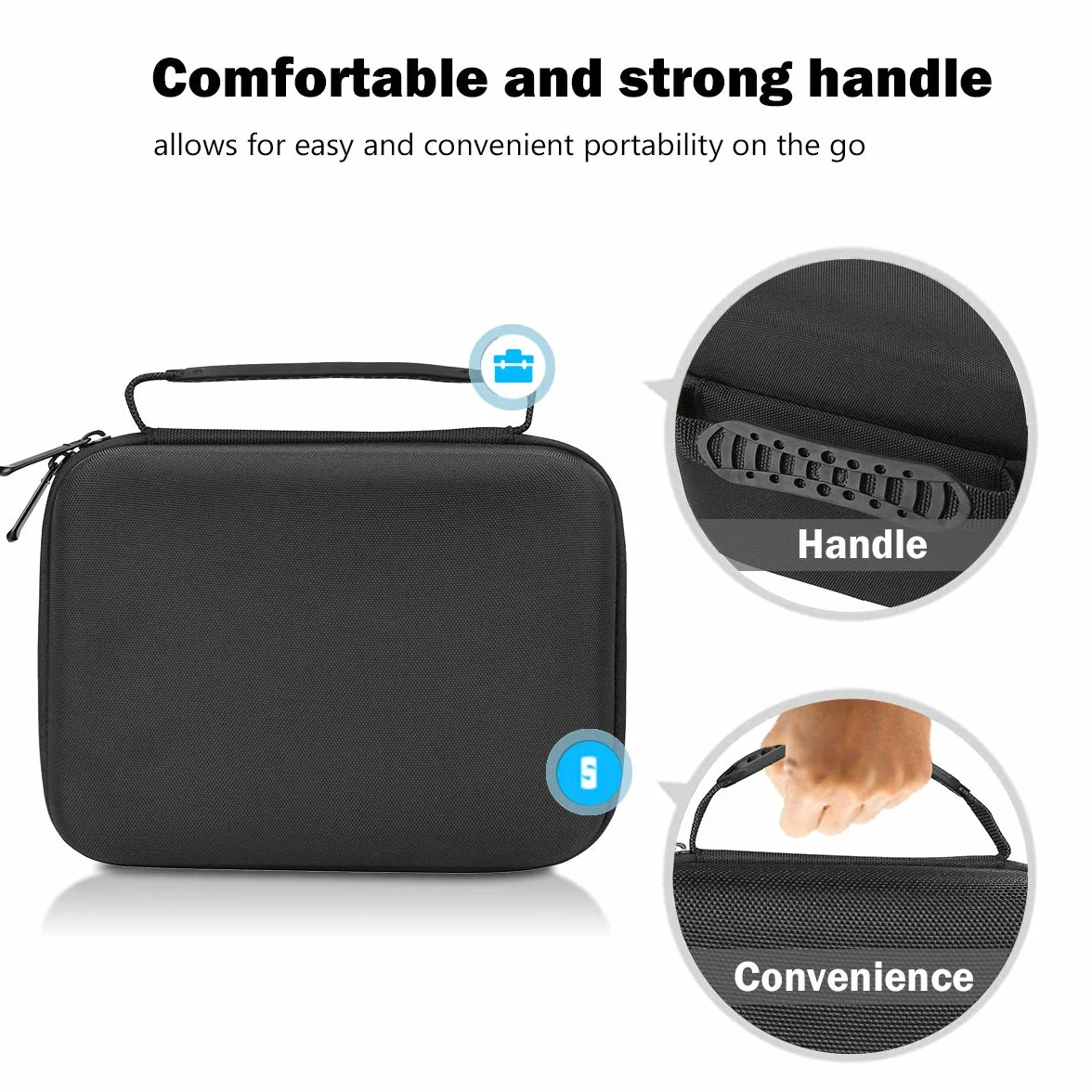 ProCase Twarda walizka pokrowiec na Philips Multigroom Series 3000 5000 7000 MG3750 MG5750/49 MG7750/49 golarka elektryczna i akcesoria dla mężczyzn - czarny
