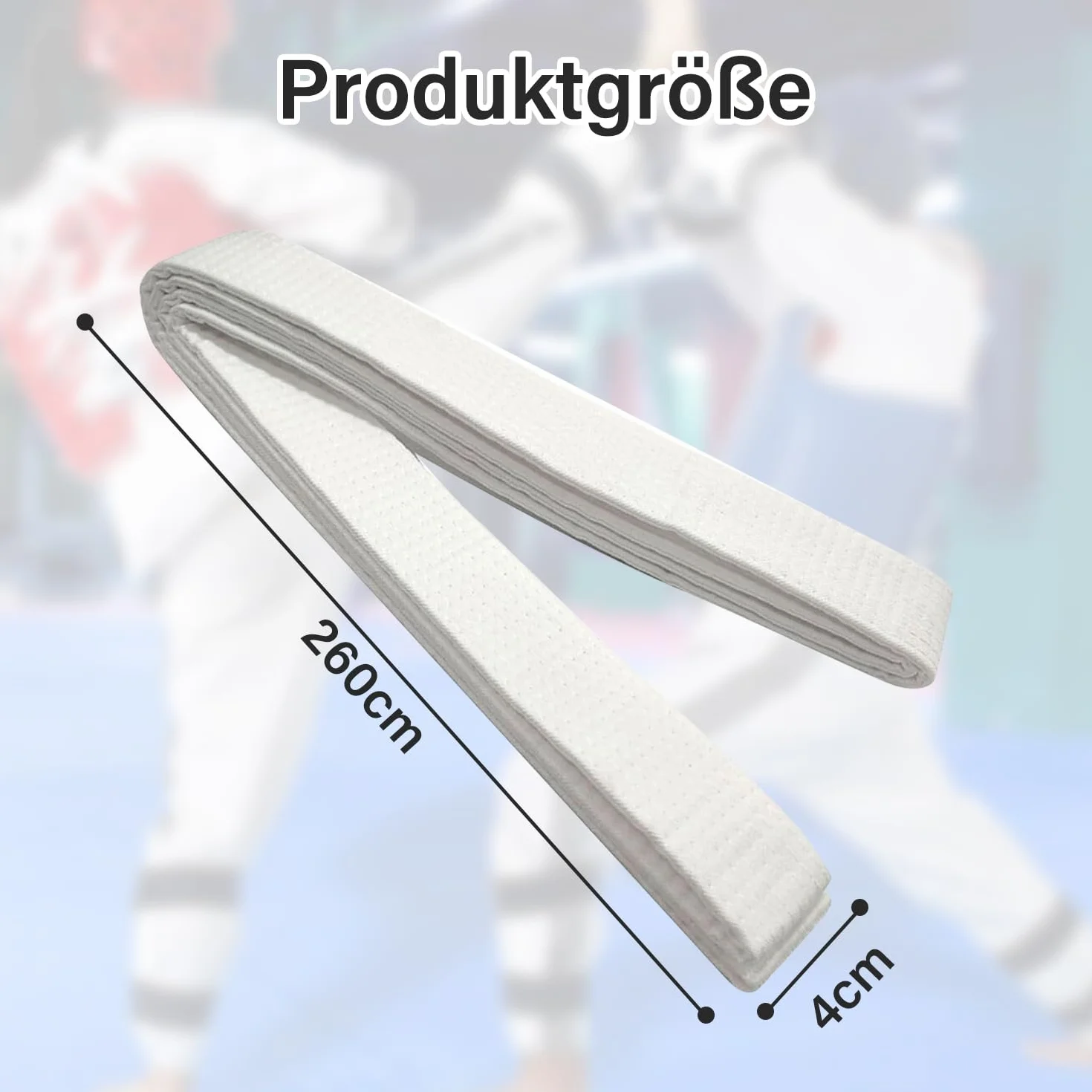 Pasek judo do karate 260 cm, pasek do sportów walki, pasek sportowy, bawełna, paski taekwondo, profesjonalny pasek do karate, Aikido, trening, na zawody, pas ochronny dla dorosłych i dzieci, pasek do