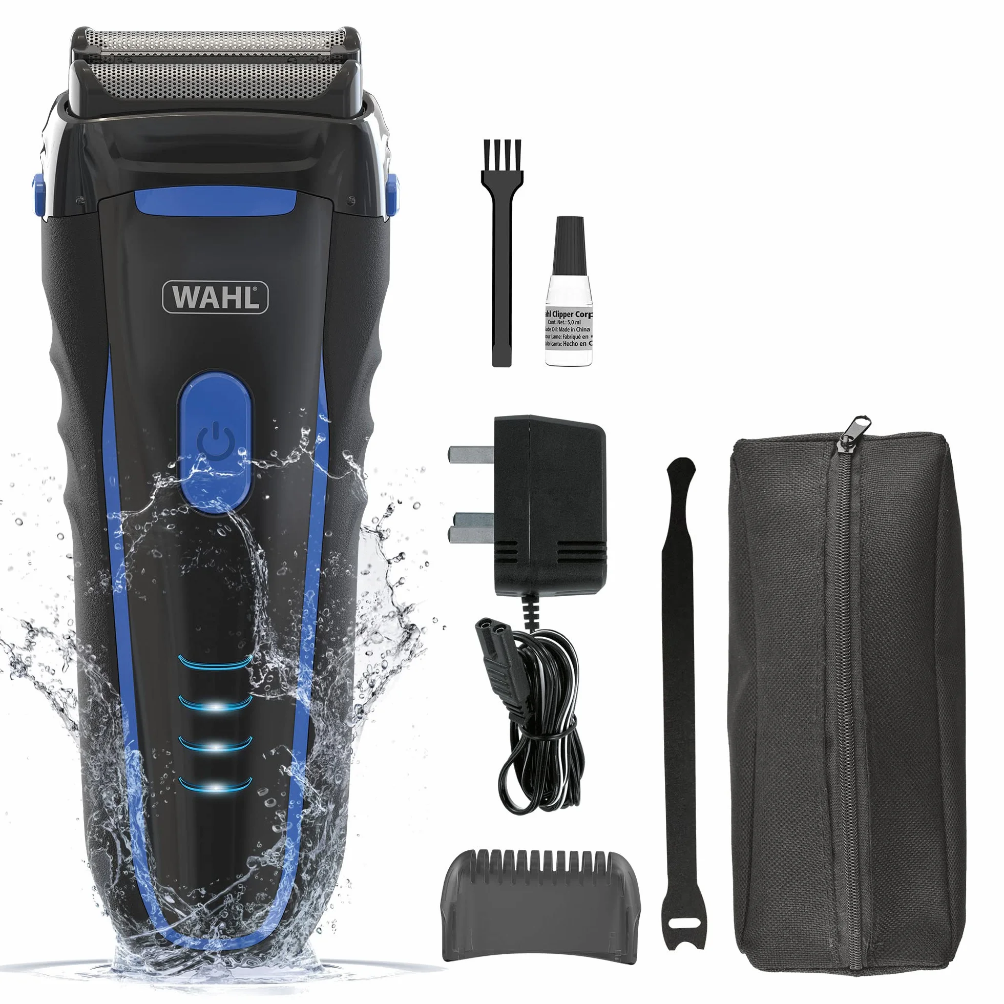 Wahl Clean and Close golarka męska elektryczna do brody twarzy Flex folia wodoodporna LED