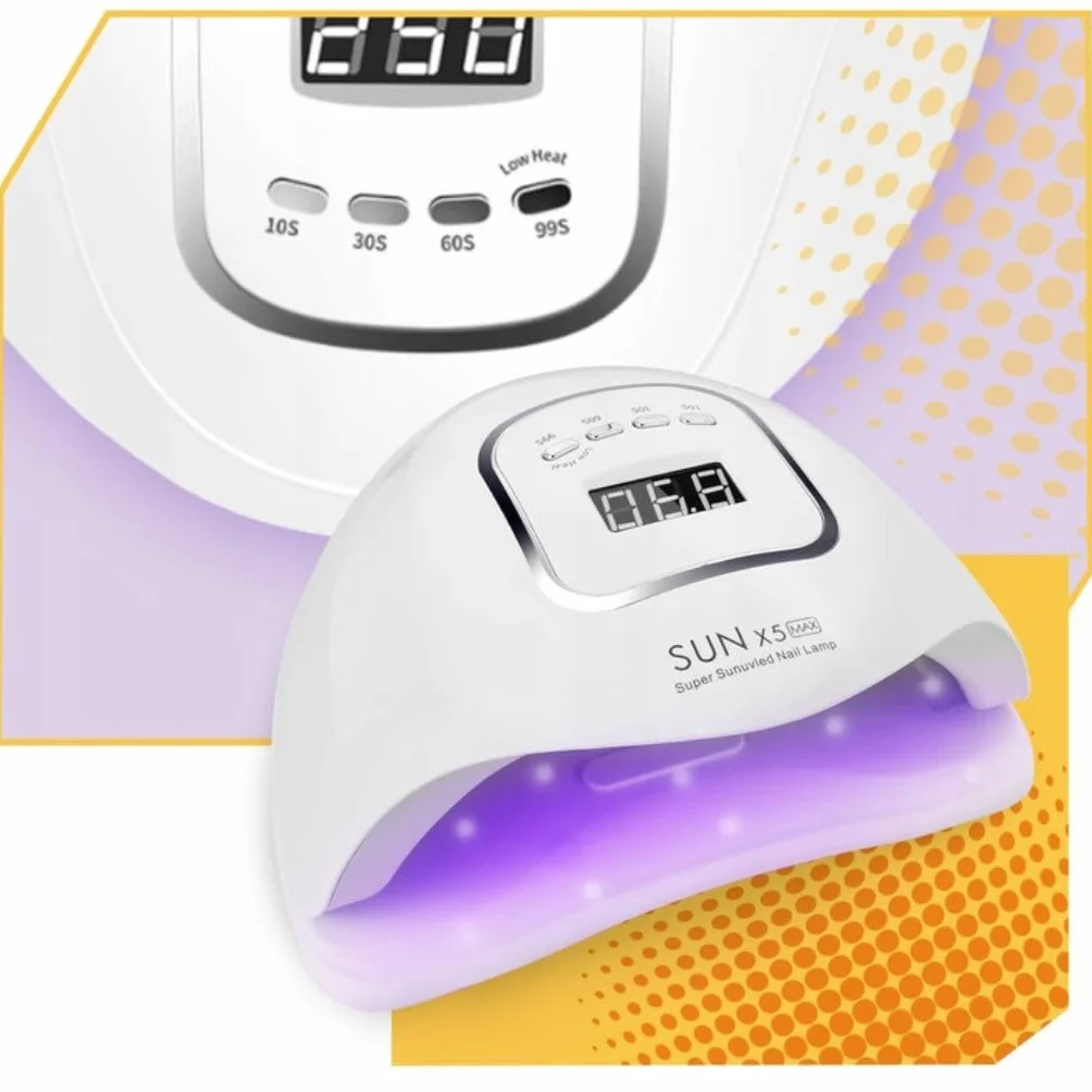 Lampa LED do paznokci 80 W SUN X5 MAX LCD UV timer 10/30/60/99s do stóp i rąk