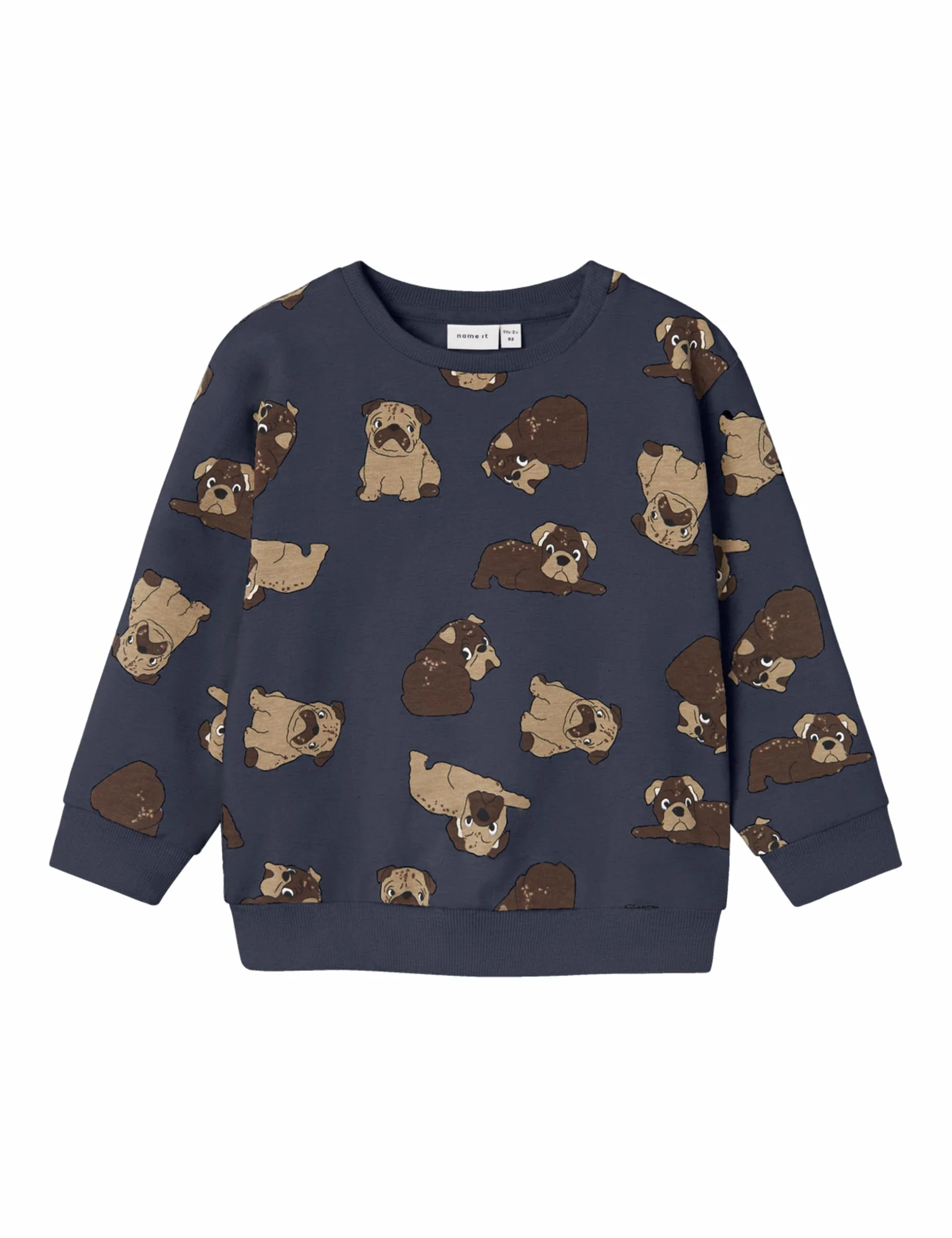 NAME IT Bluza chłopięca Nmmrasmus Nreg Sweat Bru, Dark Sapphire, 104