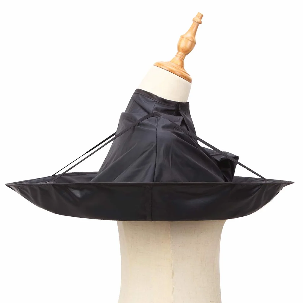 Pro Hair Cutting Cape Hair Catcher Fryzjerski Parasol Płaszcz Zestaw Czarny