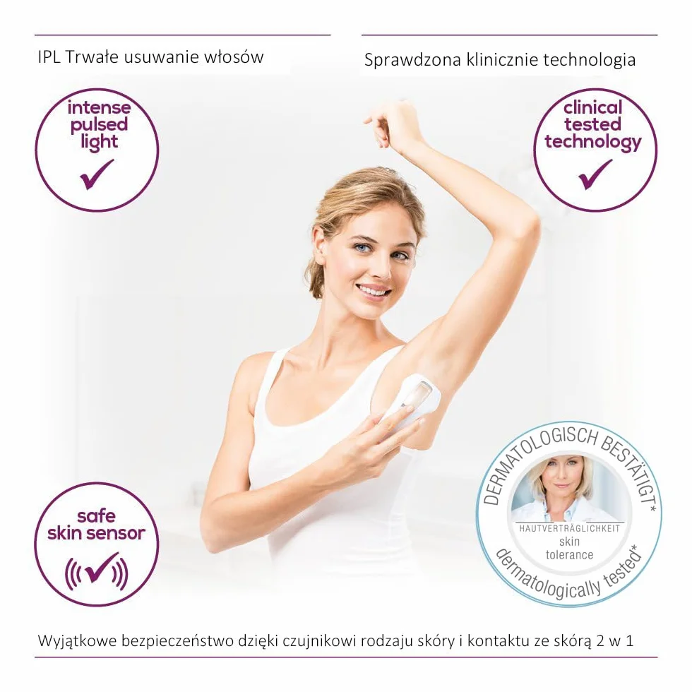 Beurer IPL Pure Skin Pro urządzenie kompaktowe, trwałe usuwanie włosów z trybem Auto-Flash, testowane klinicznie
