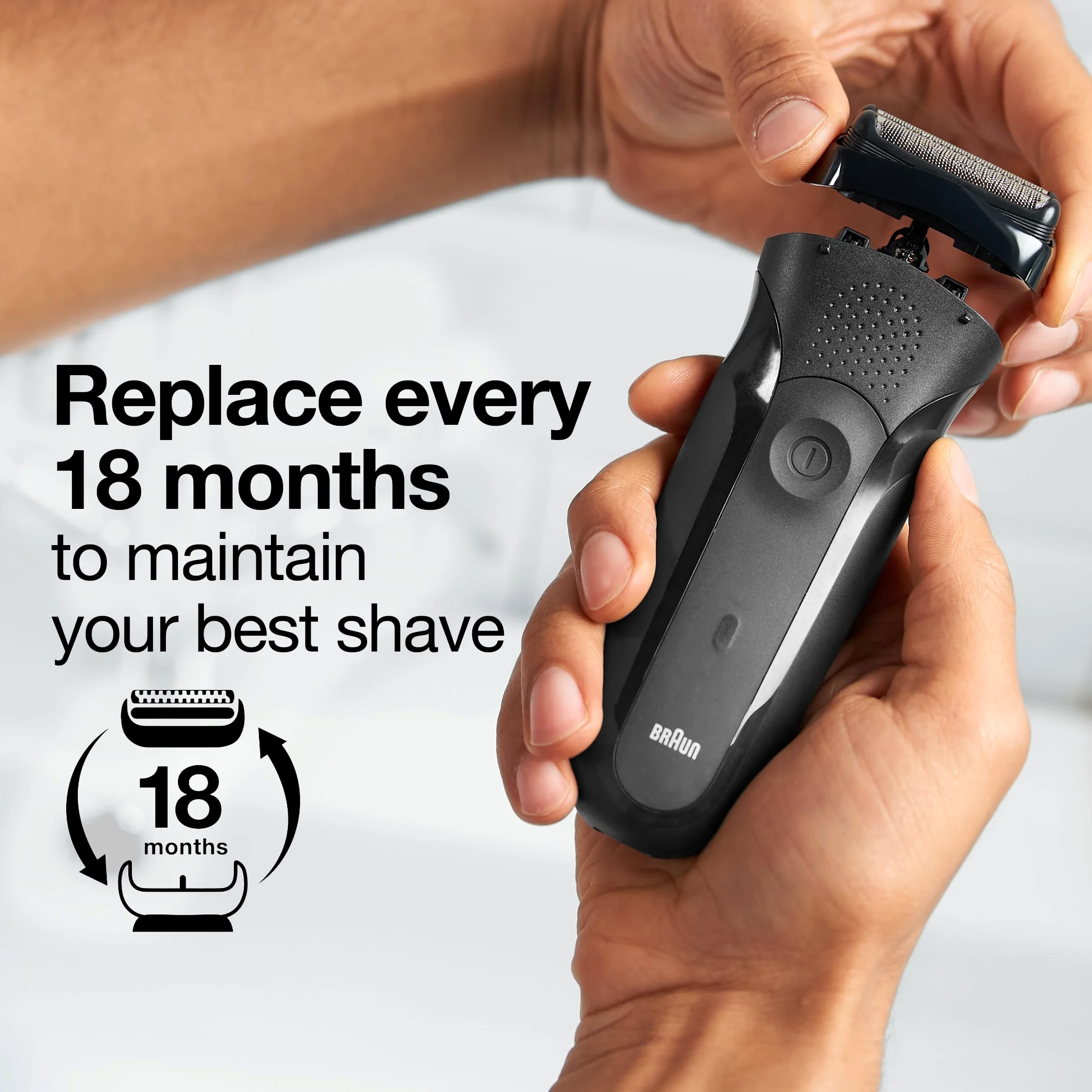 Braun Series 3 głowica zamienna do golarki elektrycznej – 21B – kompatybilna z golarką elektryczną 300s, 310s, 3010BT