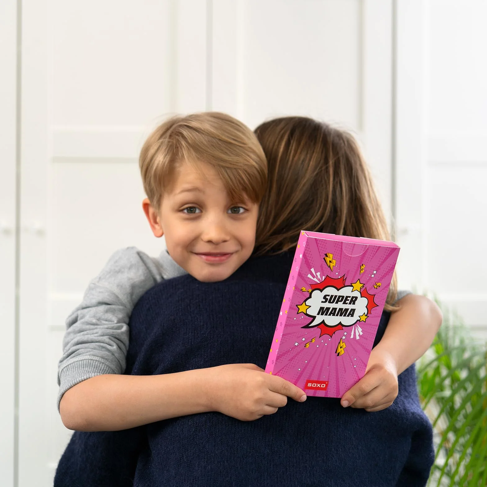soxo Super Mama Skarpetki Prezent Dla Mamy Śmieszne Prezenty Dla Kobiet Bawełniane Skarpety Damskie 35-40