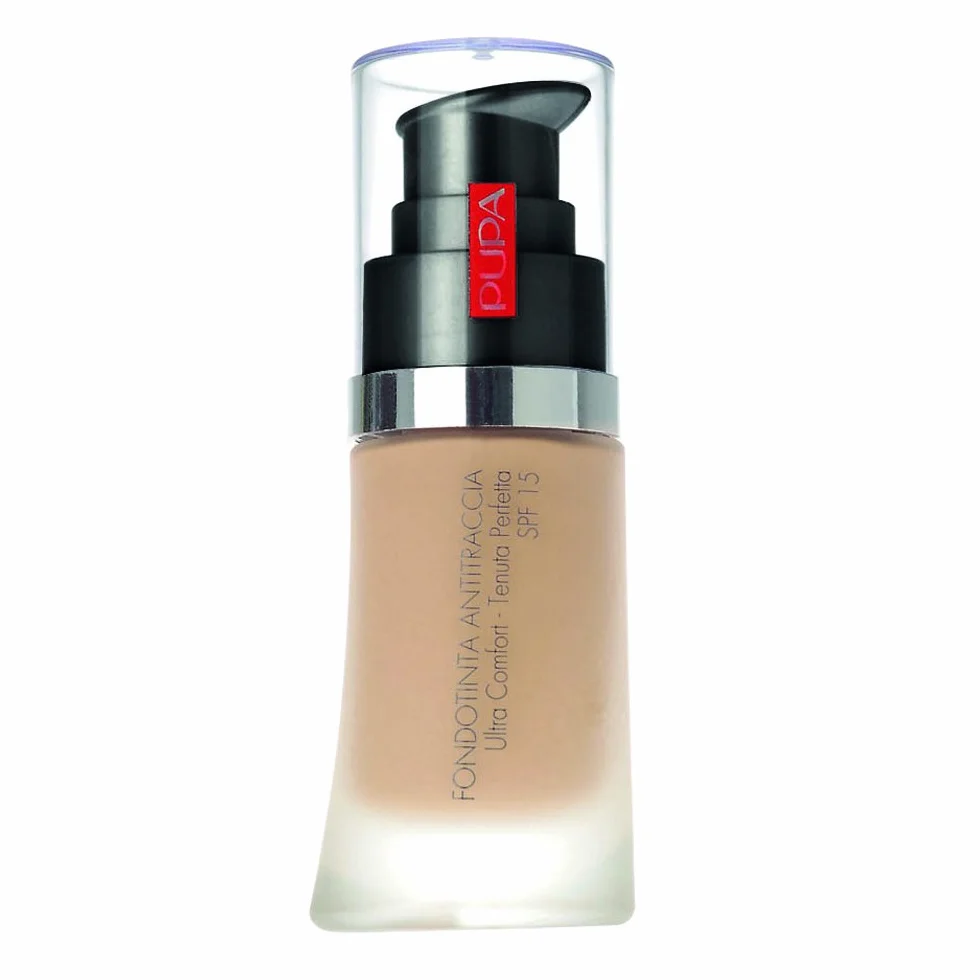 Pupa płynny makijaż bez transferu jasnobeżowy długotrwały wodoodporny SPF 15 30 ml