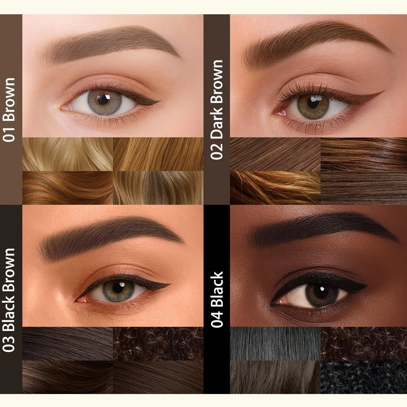 UCANBE Microblading kredka do brwi i żelowy eyeliner 2 w 1 – wodoodporny i odporny na wycieranie – kredka do brwi do naturalnego rysowania włosków – długotrwały definer brwi i oczu (czarno-brązowy)