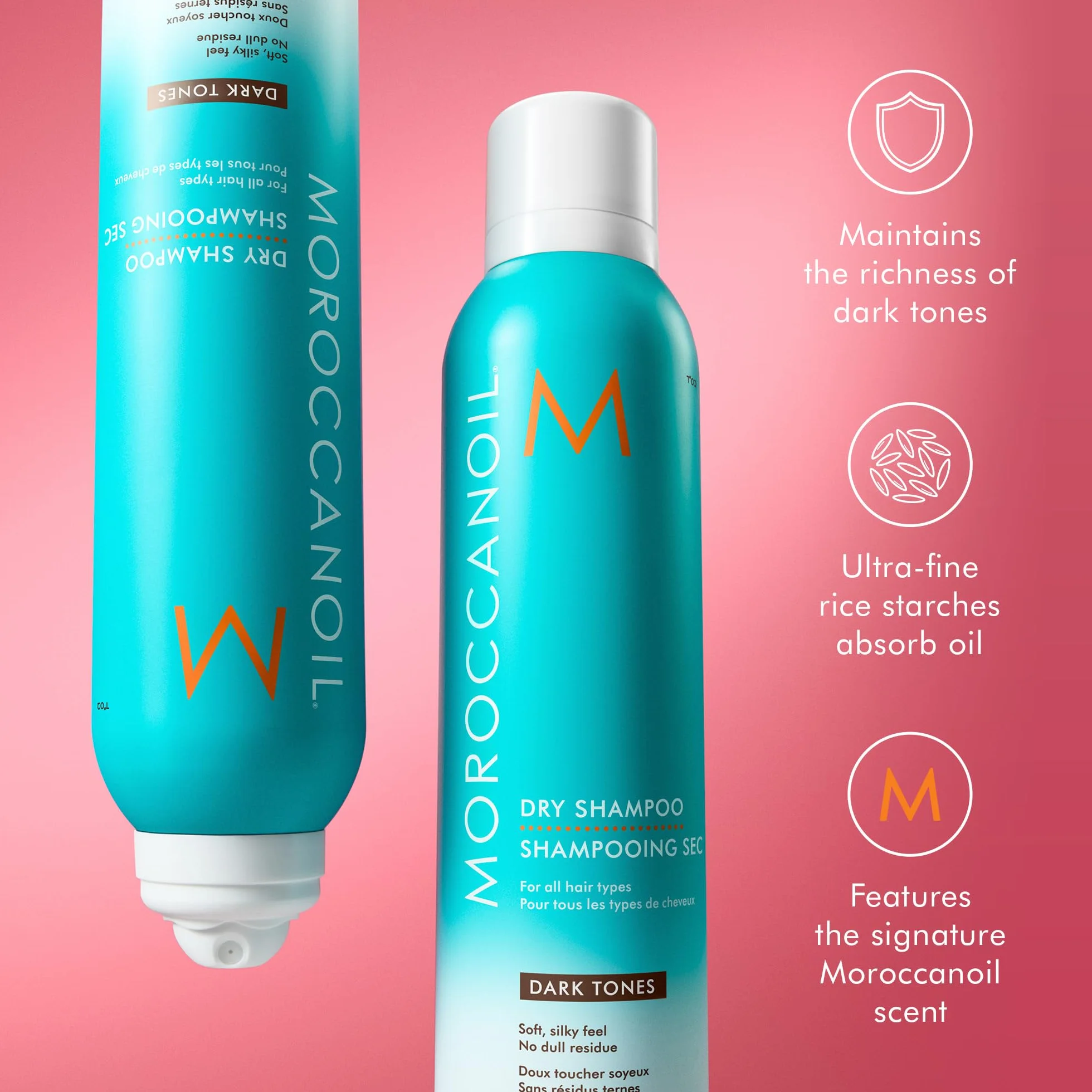 Moroccanoil Suchy szampon do włosów ciemnych, 205 ml