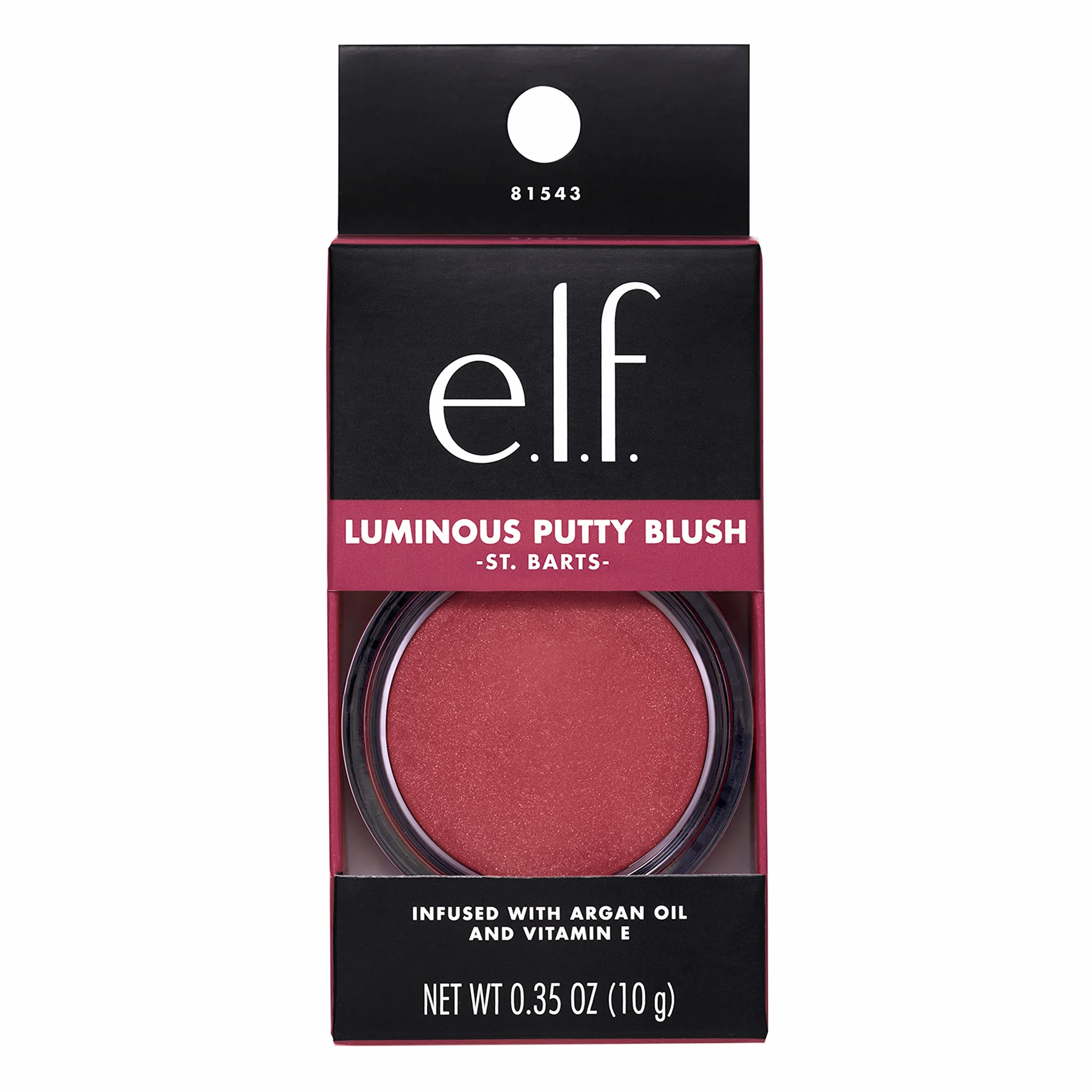 e.l.f. Luminous Putty Blush, Putty To Powder Blush z błyszczącym wykończeniem, lekka, do zbudowania formuła, St. Barts
