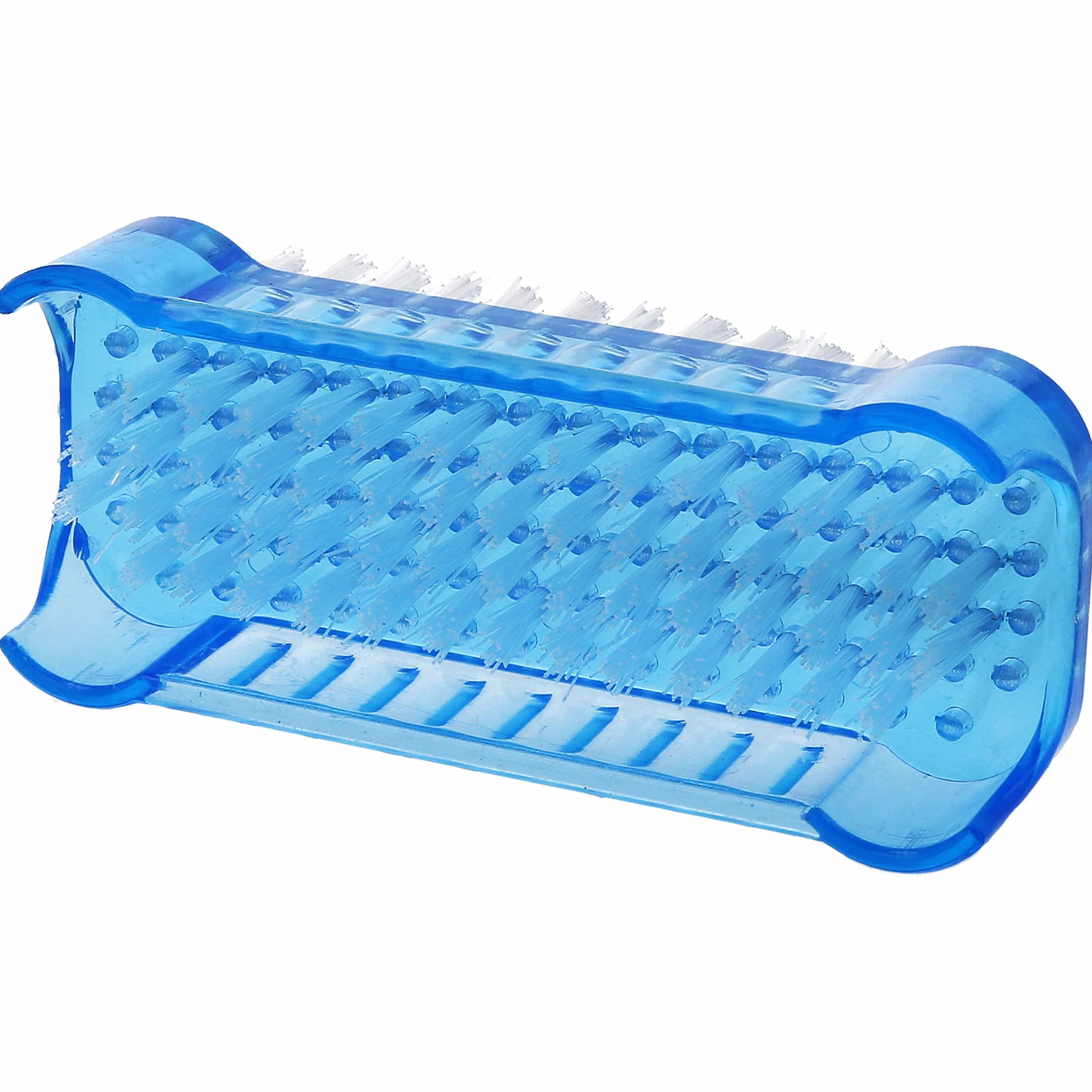 COM-FOUR® 6x szczotka do mycia rak w jasnych kolorach - szczoteczka do paznokci do mycia rak i paznokci [wybór jest rózny] (6 sztuk - przezroczysty + czerwony + niebieski)