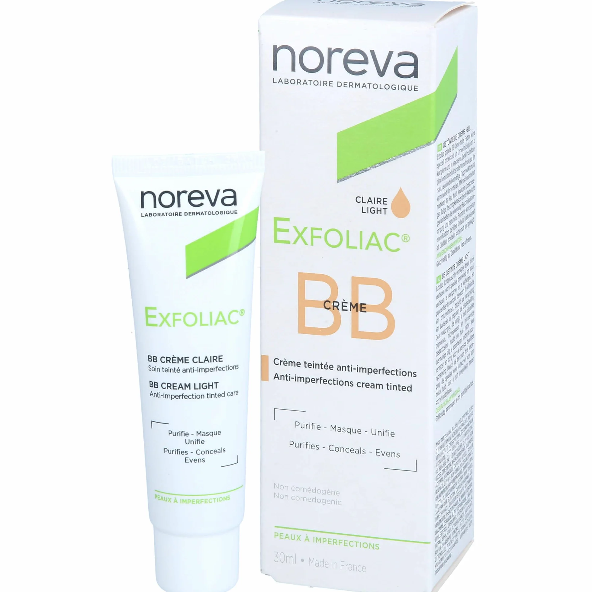 Noreva Exfoliac krem BB Claire Light 30 ml