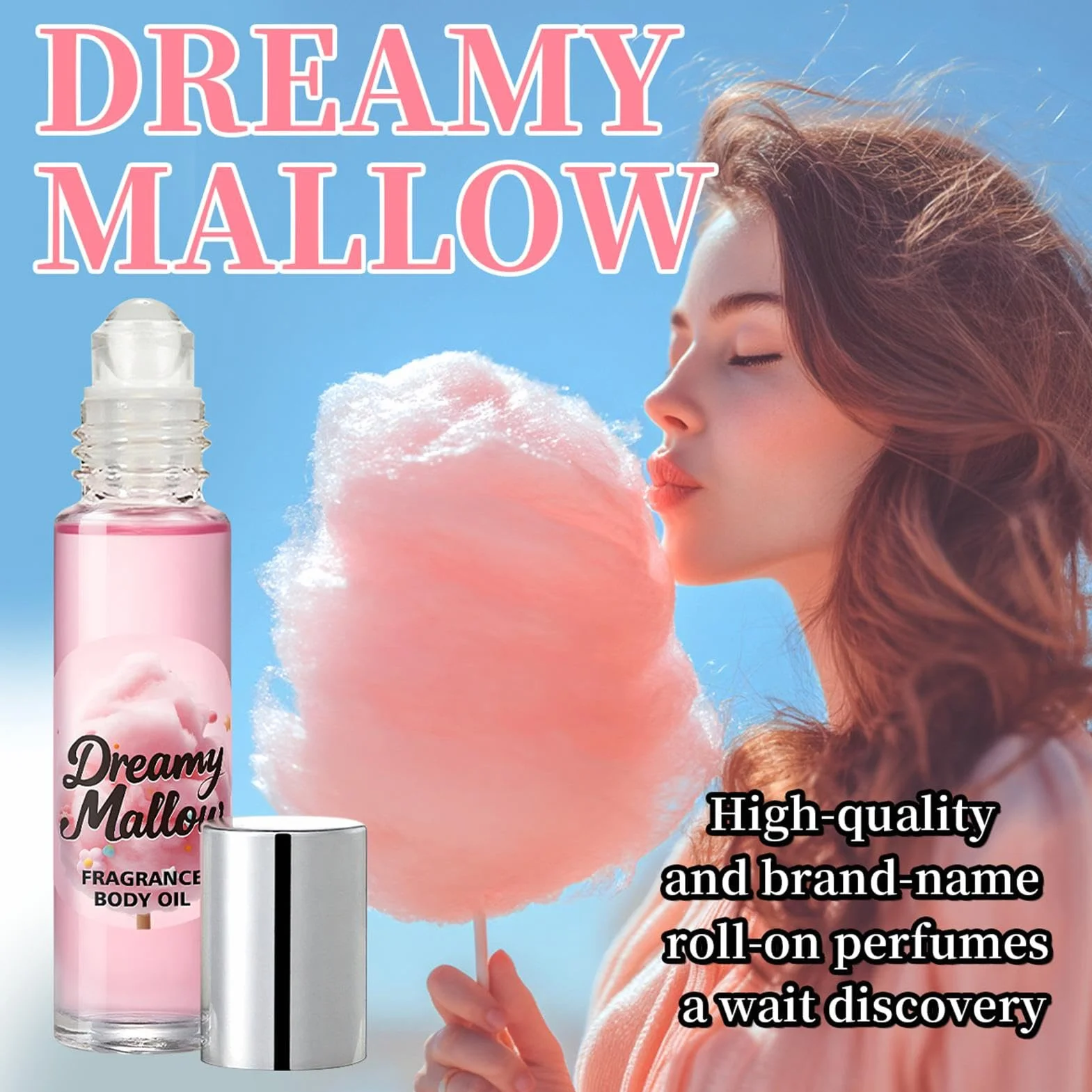 Perfumy Marshmallow Blush, Słodki, długotrwały zapach w sprayu, 10 ml Delikatna mgiełka do ciała dla kobiet, Delikatny deserowy zapach Romantyczne perfumy do noszenia na co dzień pracy, Randki, Pod