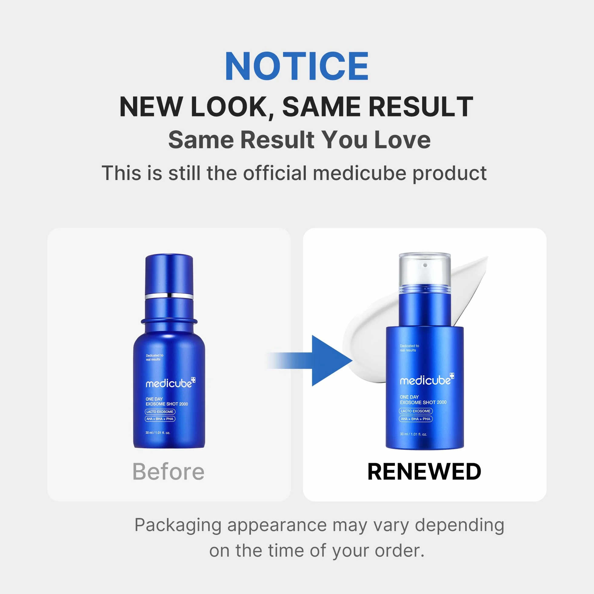 medicube Zero Exosome Shot 7.500 ppm Spicule serum do twarzy Liquid Skin Booster serum do twarzy, egzosomy, pielęgnacja porów Aha Bha Pha, martwe komórki skóry, 1,01 fl.Oz