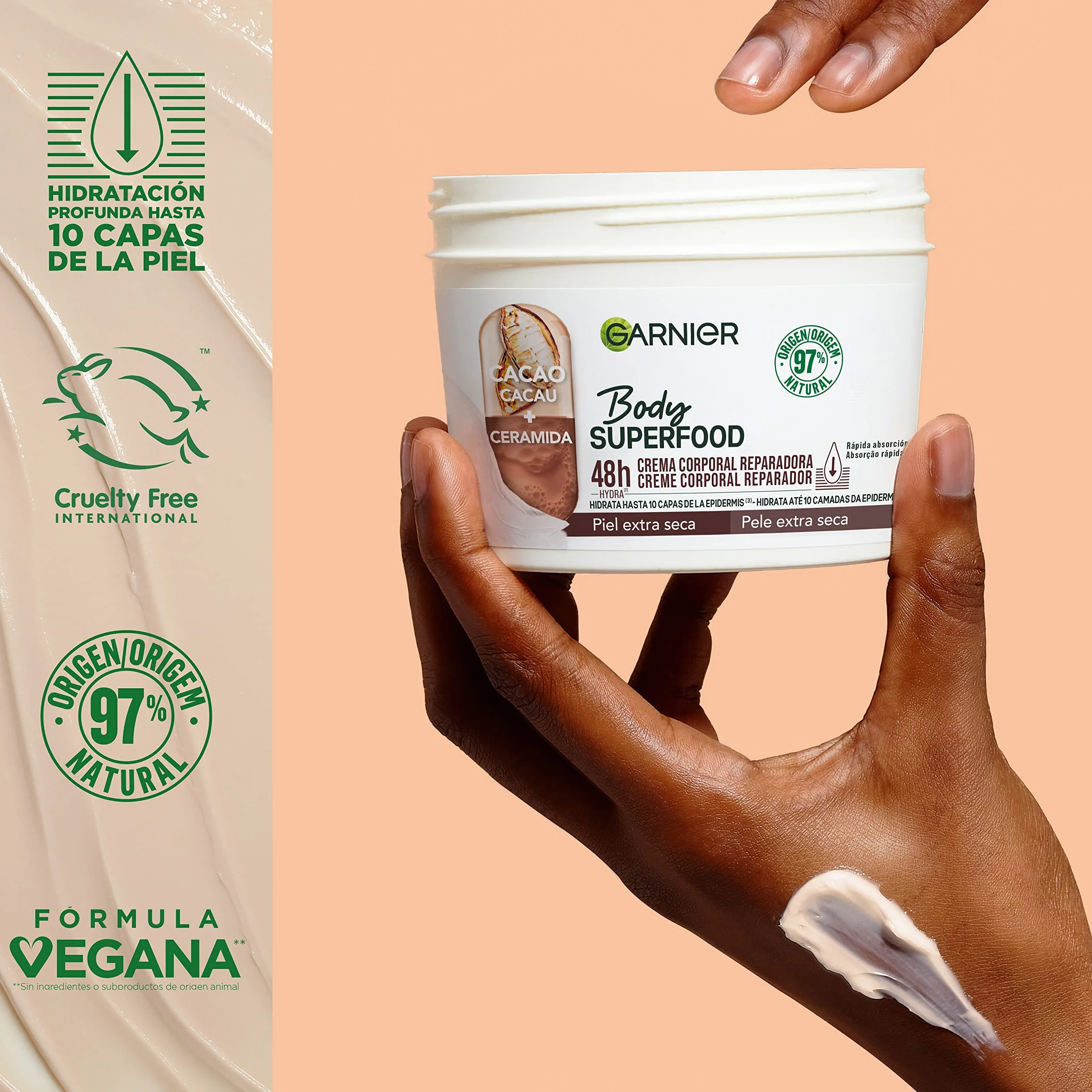 GARNIER Body Food Cacao Nawilżanie Kojąca 380 ml