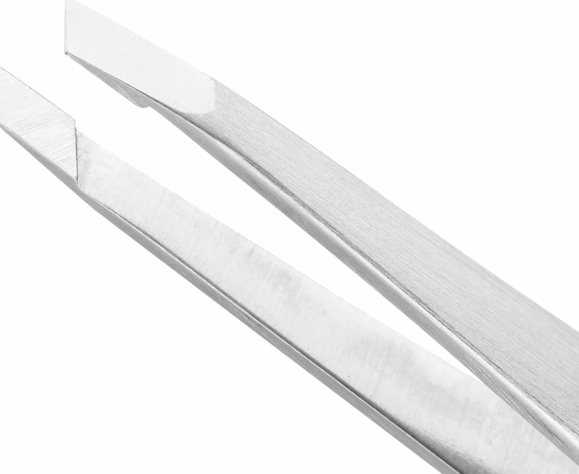ZWILLING Pęseta skośna (wyrywanie brwi, usuwanie drzazg, ręcznie szlifowane, chropowate końcówki, hipoalergiczna), premium, srebrna, 90 mm
