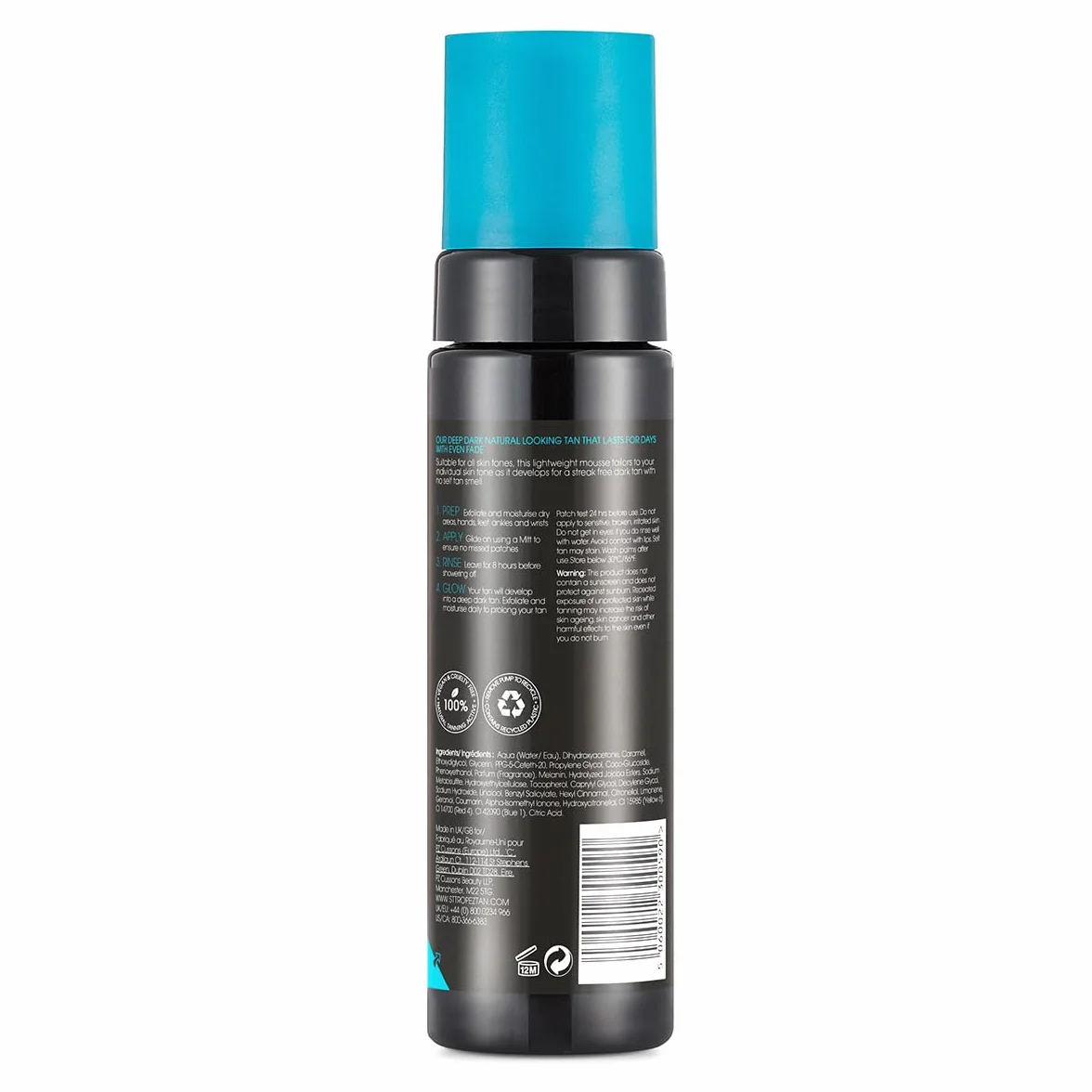 Tropez Self Tan Dark Bronzing Mousse, samoopalacz, 200 ml