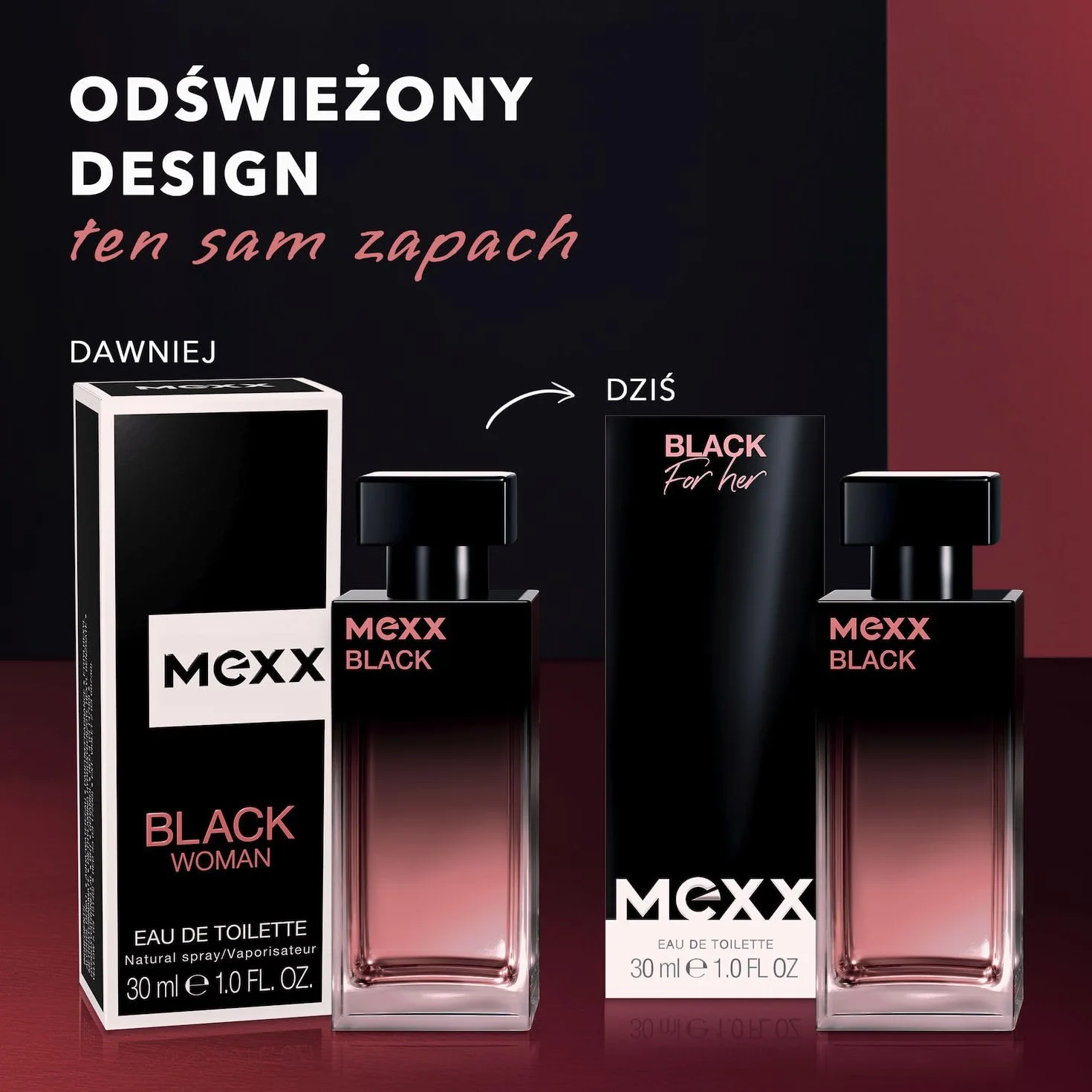 Mexx Black Woda Toaletowa dla Kobiet, o Kwiatowo-Owocowym Zapachu, 30 ml