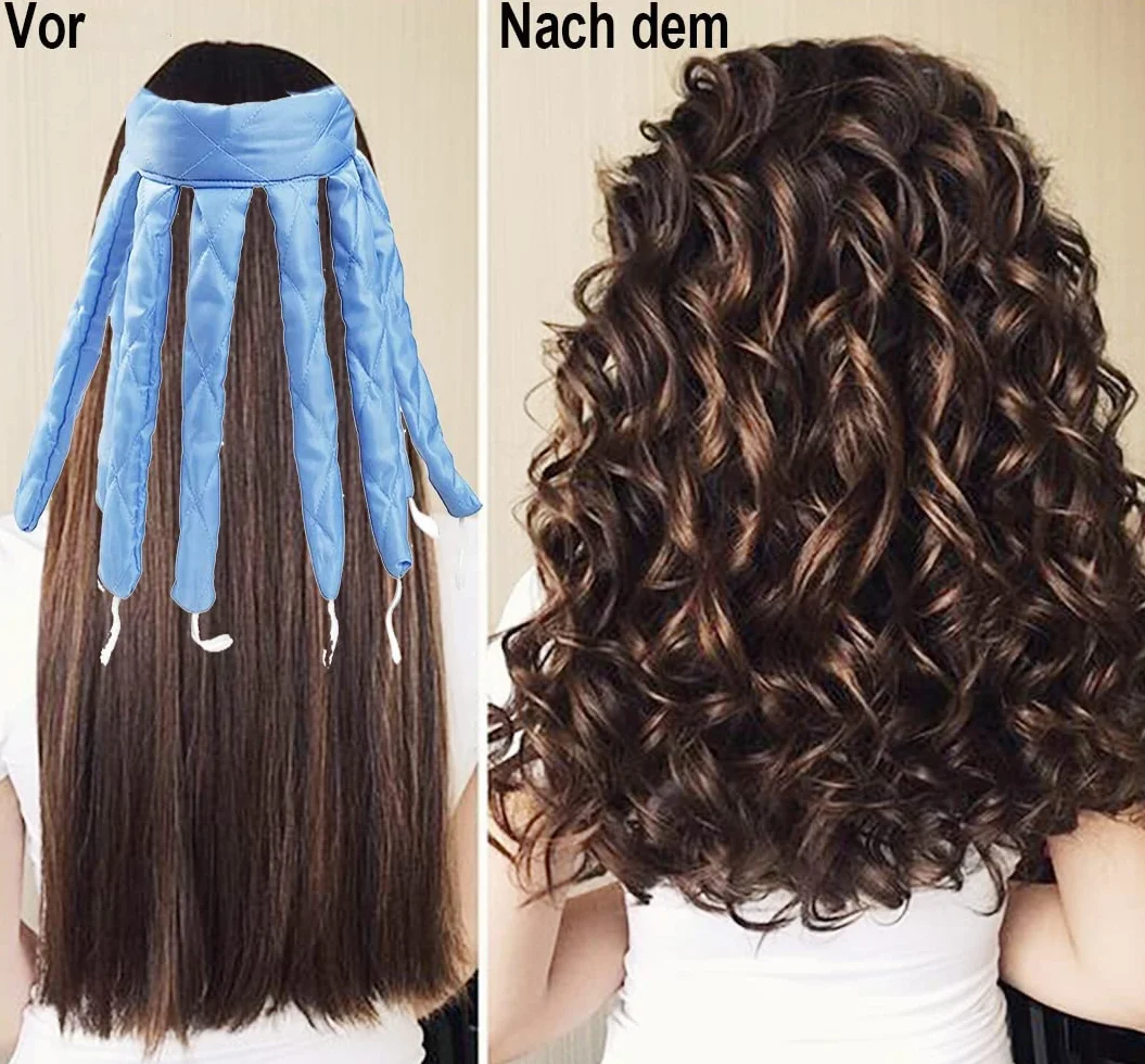 Heatless Curlers opaska na głowę, ośmiornica, lokówka do włosów na noc, bez wysokiej temperatury, do długich i średnich włosów, jedwabna taśma, miękka opaska na czoło, falowane narzędzia dla kobiet i