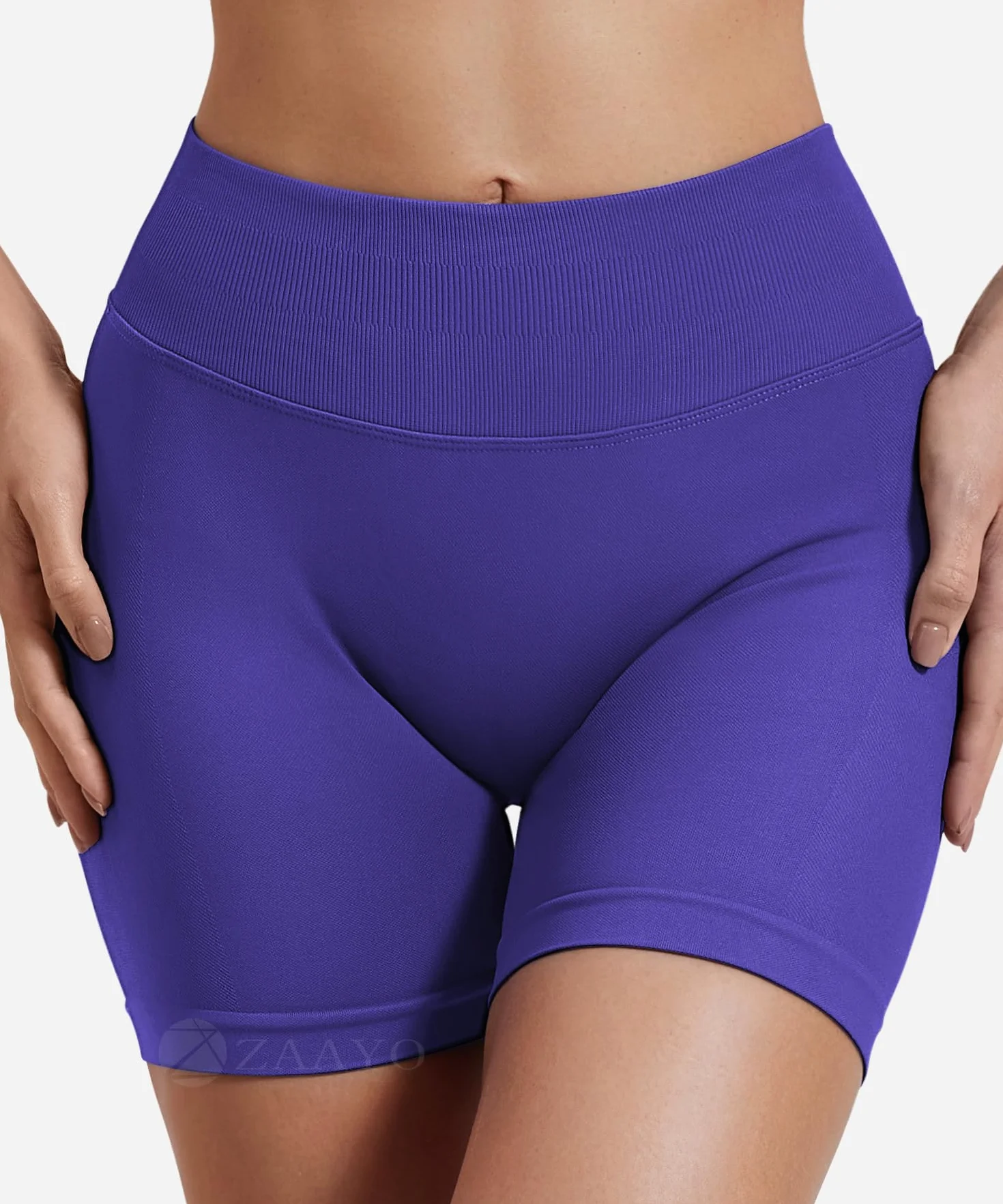 ZAAYO Damskie Szorty Sportowe 4,5" Scrunch Butt Lifting Gym Szorty Bezszwowe Booty Biker Shorts