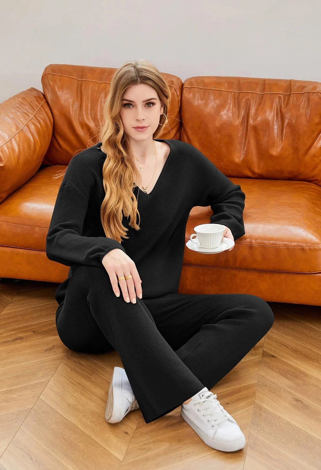 Pink Queen Damski 2-częściowy strój do joggingu, Homewear, zestaw wypoczynkowy, luźna piżama