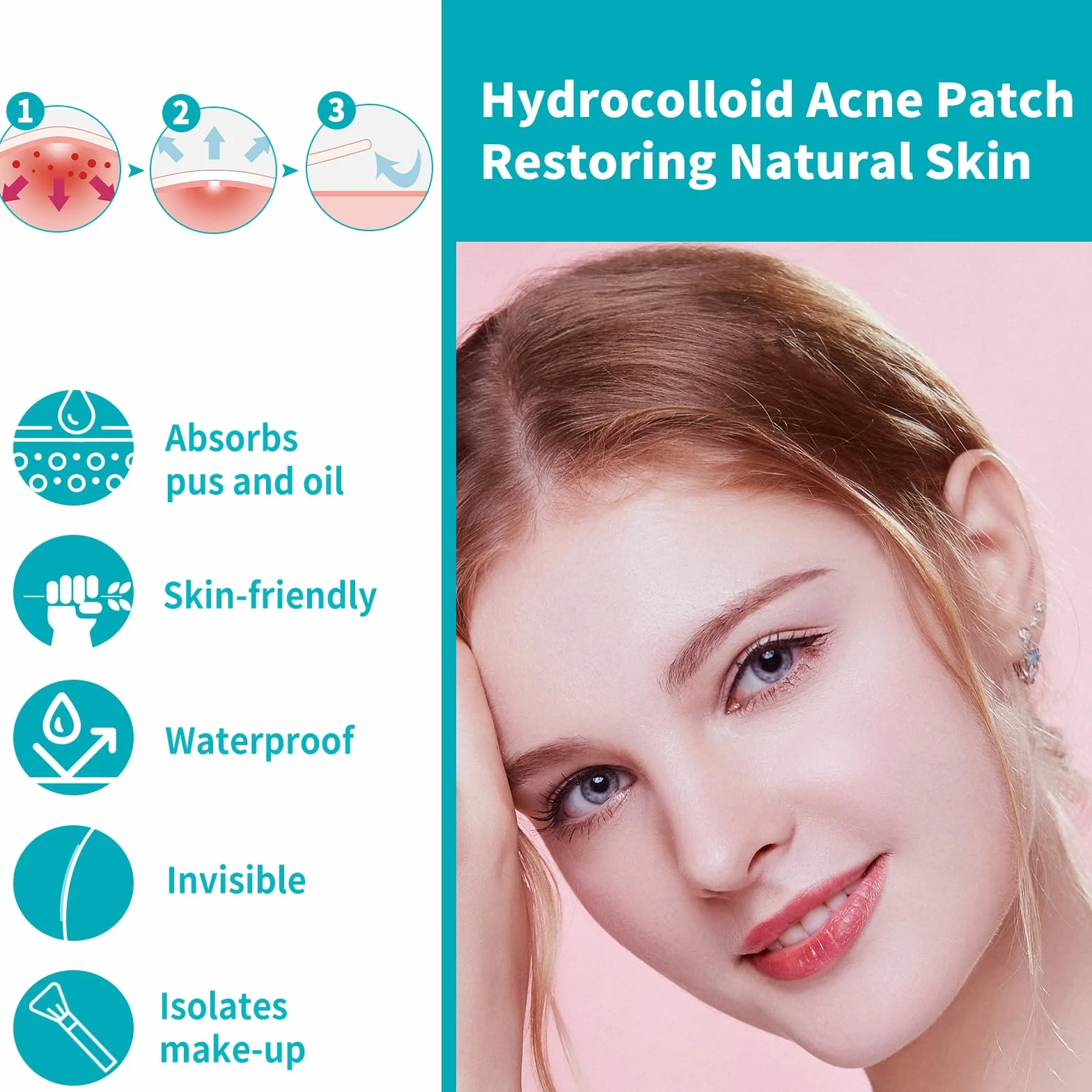 Pimple Patches 528 pièces, Hydrocolloïde Acné Patch, Invisible Naturel Patch Bouton, Utilisation de Jour et de Nuit, 2 en 1, Avec Huile De Tea Tree Et Acide Salicylique 4 tailles (8/10/13/15 mm)