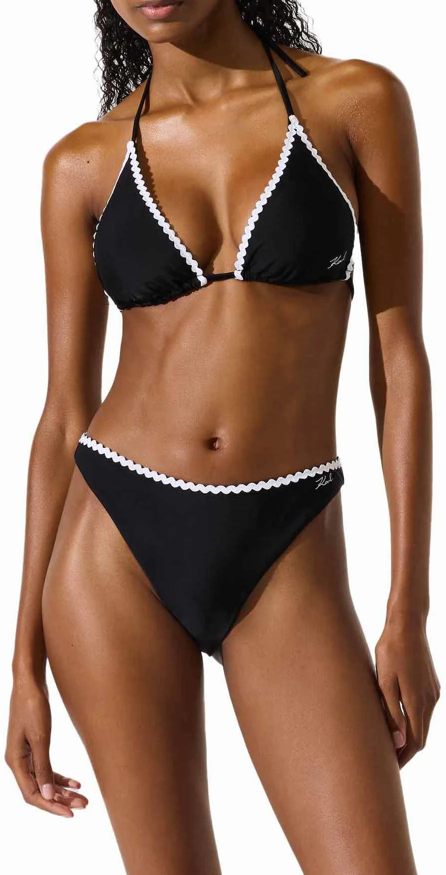 KARL Dół bikini Kobiety Karl Lagerfeld, Women's, Signature Scallop Cheeky