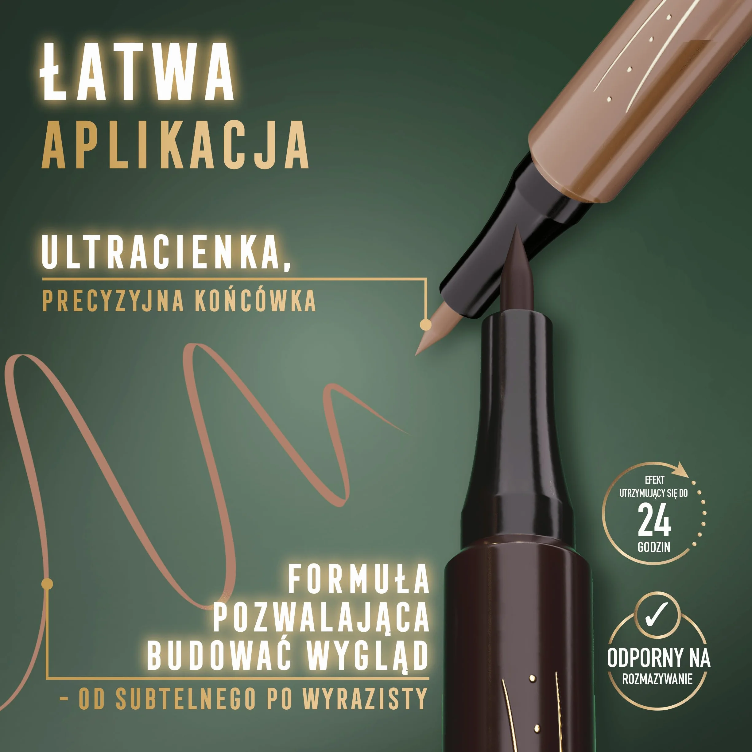 Max Factor Masterpice Brow MICRO- MARKER, pisak do brwi, 40 BRUNETTE