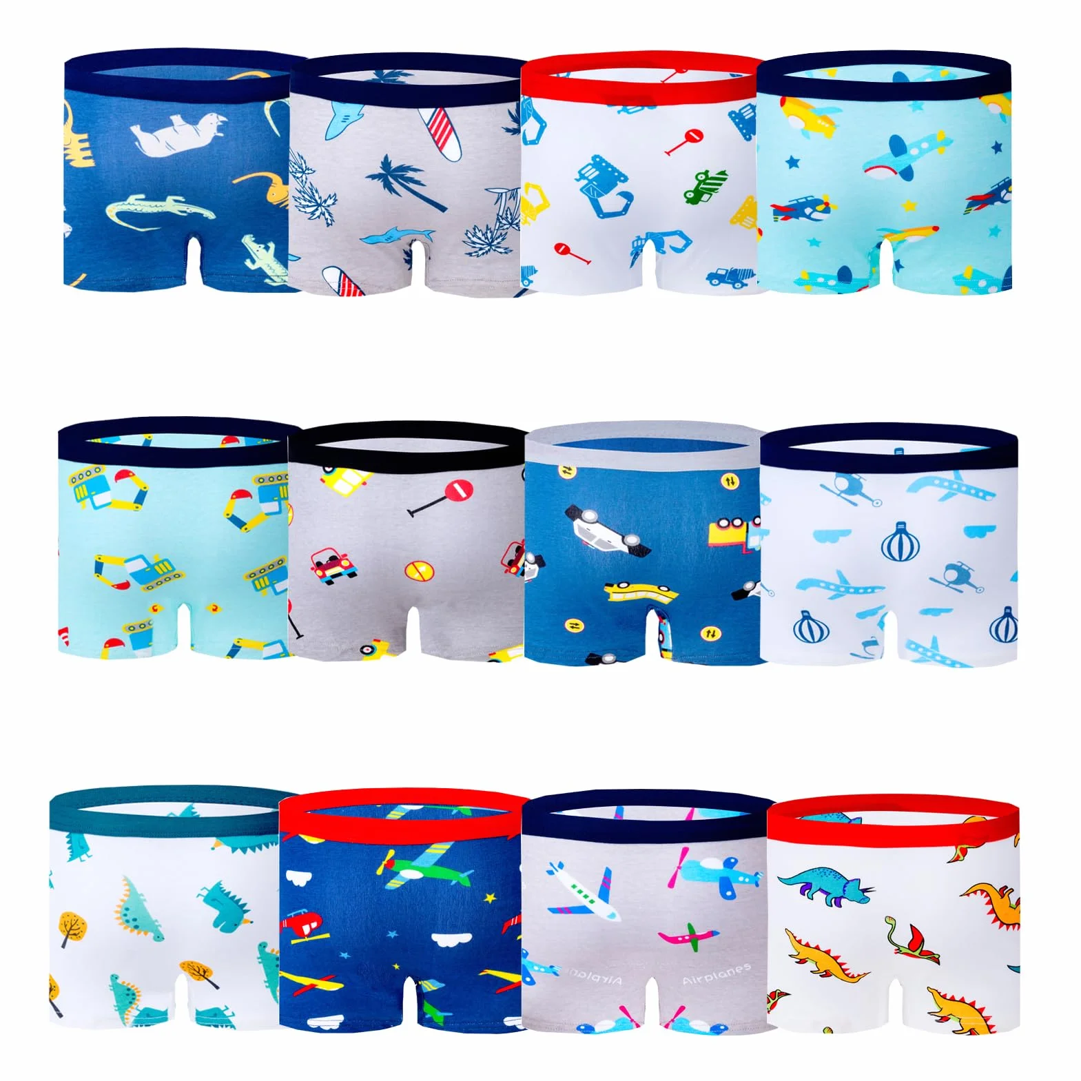 JackLoveBriefs Dziecięce majtki chłopięce, 10 sztuk