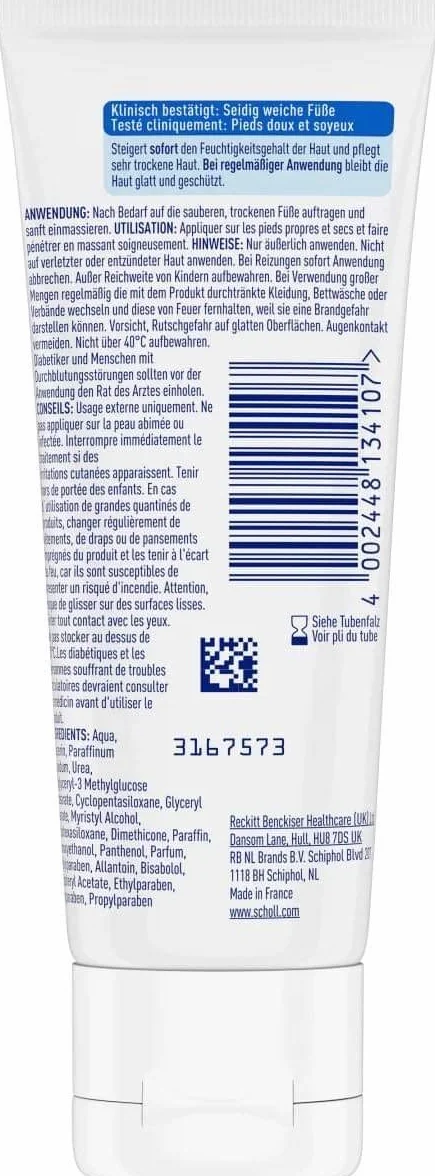 Scholl Bogaty w składniki krem do stóp i paznokci 75 ml – do szorstkich stóp