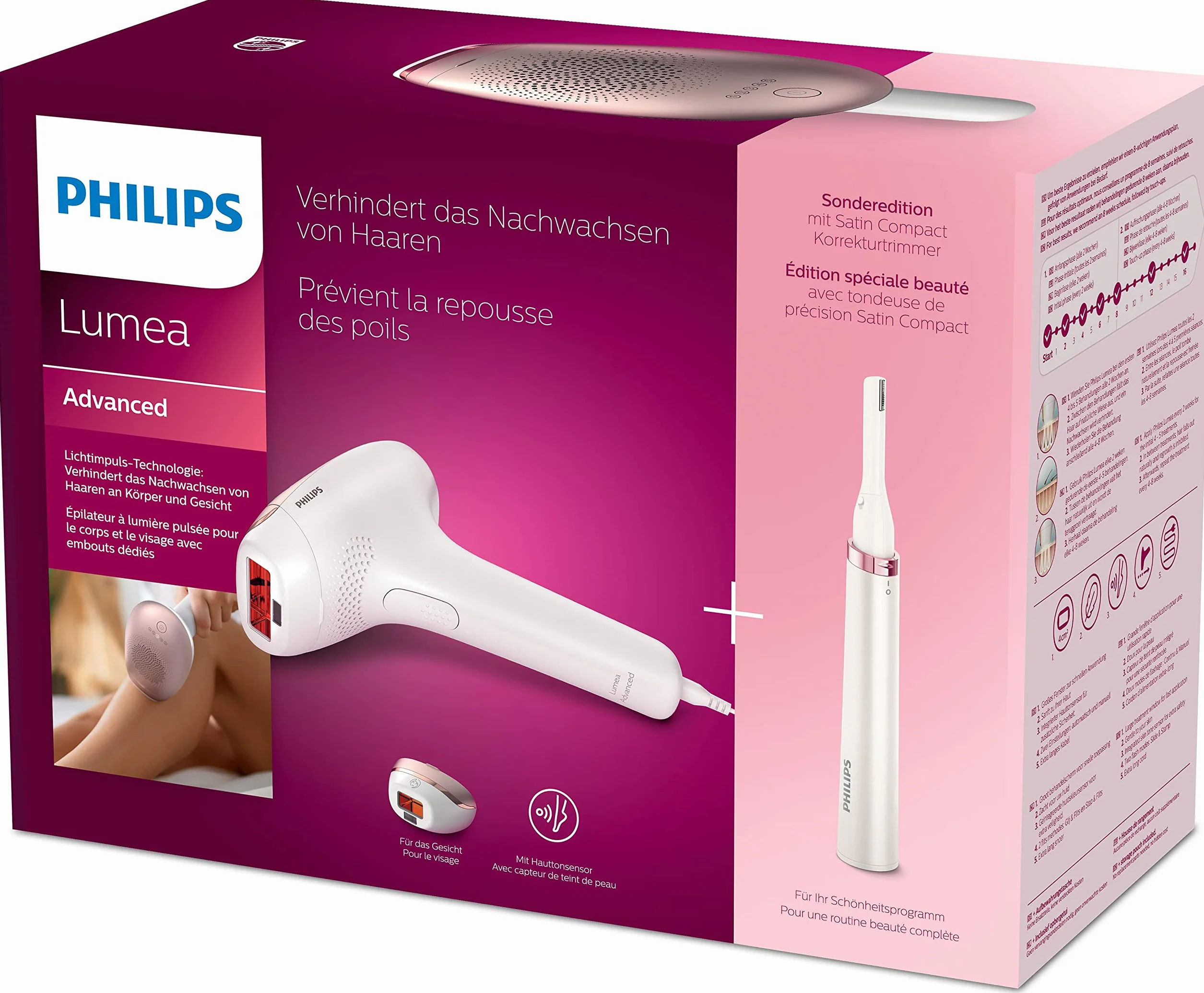 Philips Lumea Advanced BRI921/00 Depilator, Biały, 3 Miesiące Efektu