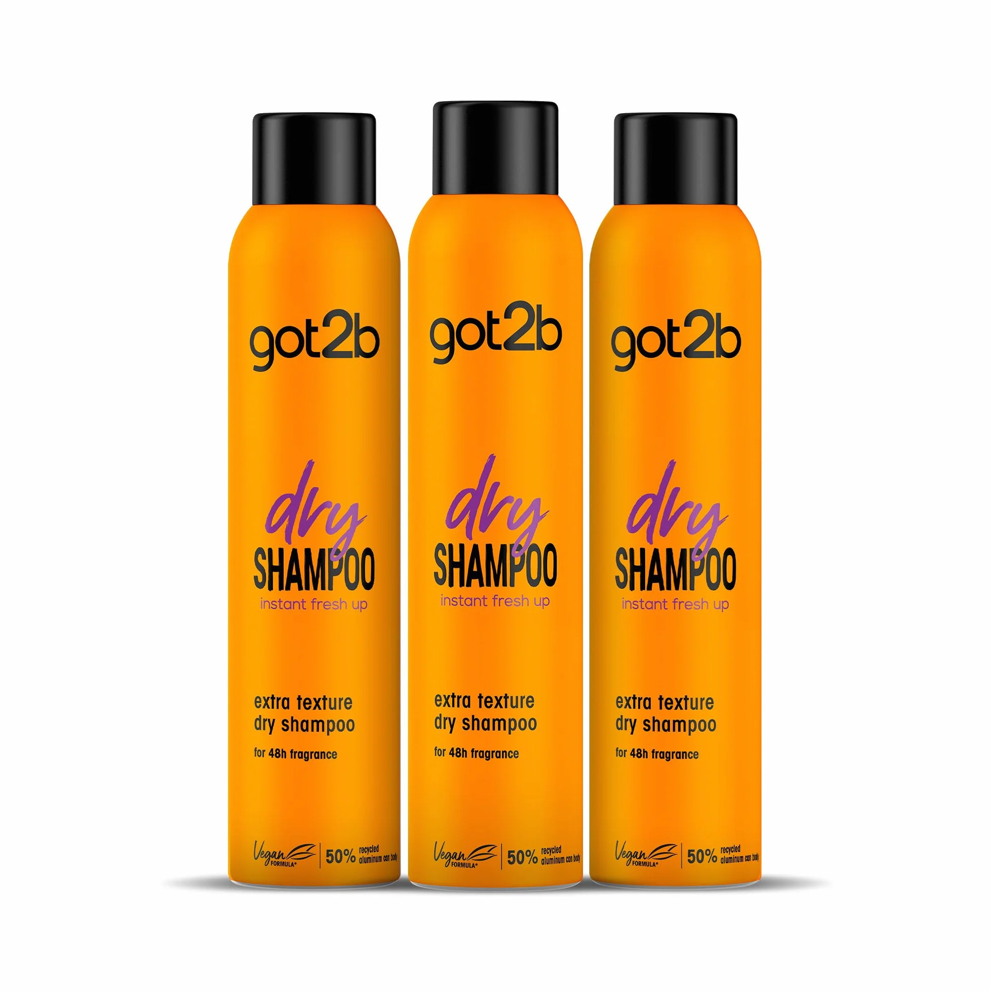 Got2b - suchy szampon Extra Texture - 3 szt. 200 ml (600ml) – natychmiastowe odświeżenie włosów – Optymalne dla fryzur
