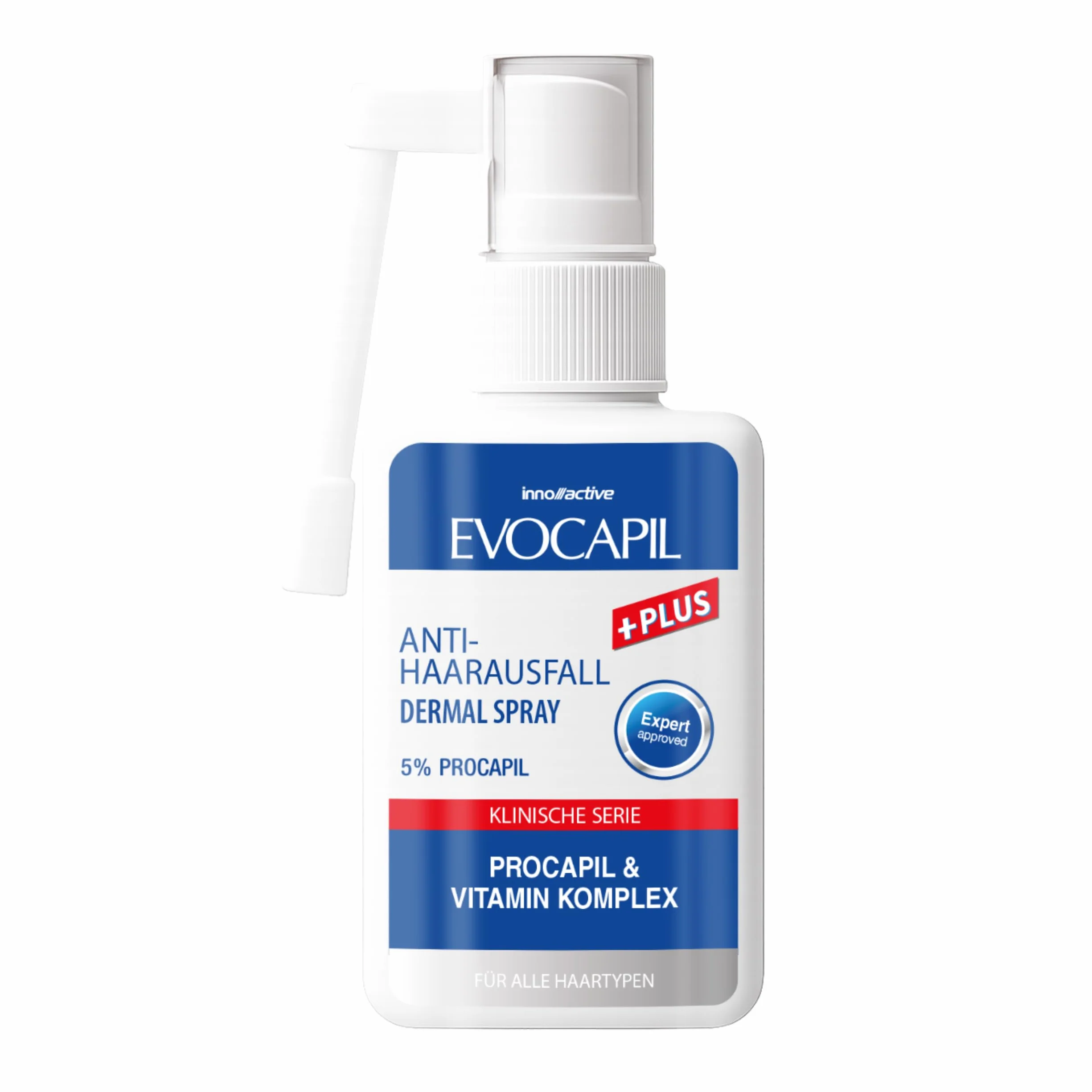 EVOCAPIL Plus Spray przeciw wypadaniu włosów – 5% Procapil i kompleks witaminowy – wzmacnia cebulki włosów, wspomaga wzrost włosów – spray na porost włosów – 1 opakowanie