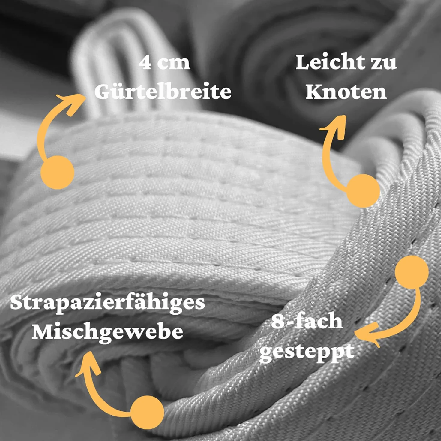 Pasek do sportów walki - brązowy 330 cm długości, 4 cm szerokości - karate, judo, taekwondo, jujutsu, kickboxing, ninjutsu, brązowy