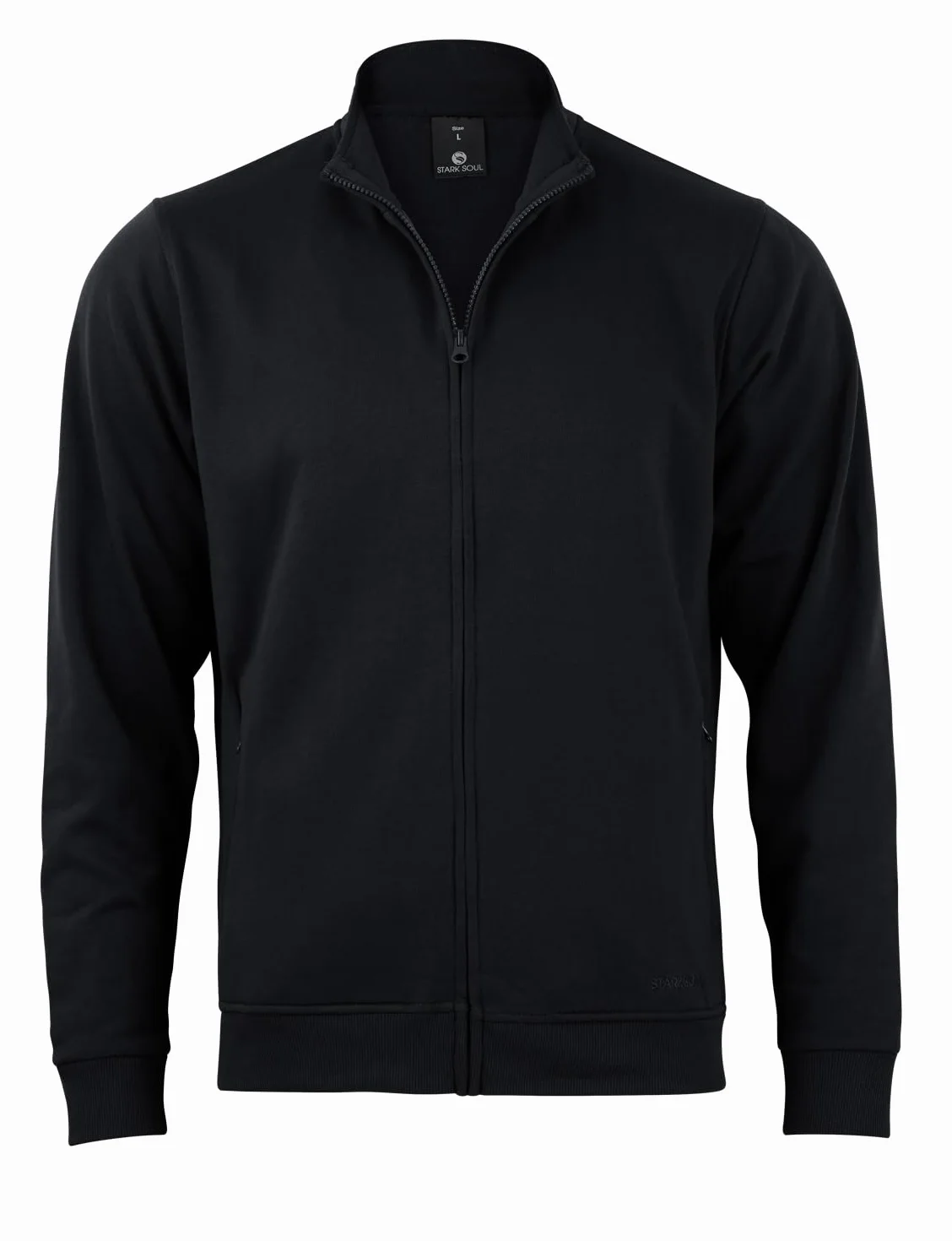 STARK SOUL Bluza BLANK, ze stójką, zamkiem błyskawicznym i 2 kieszeniami, French Terry