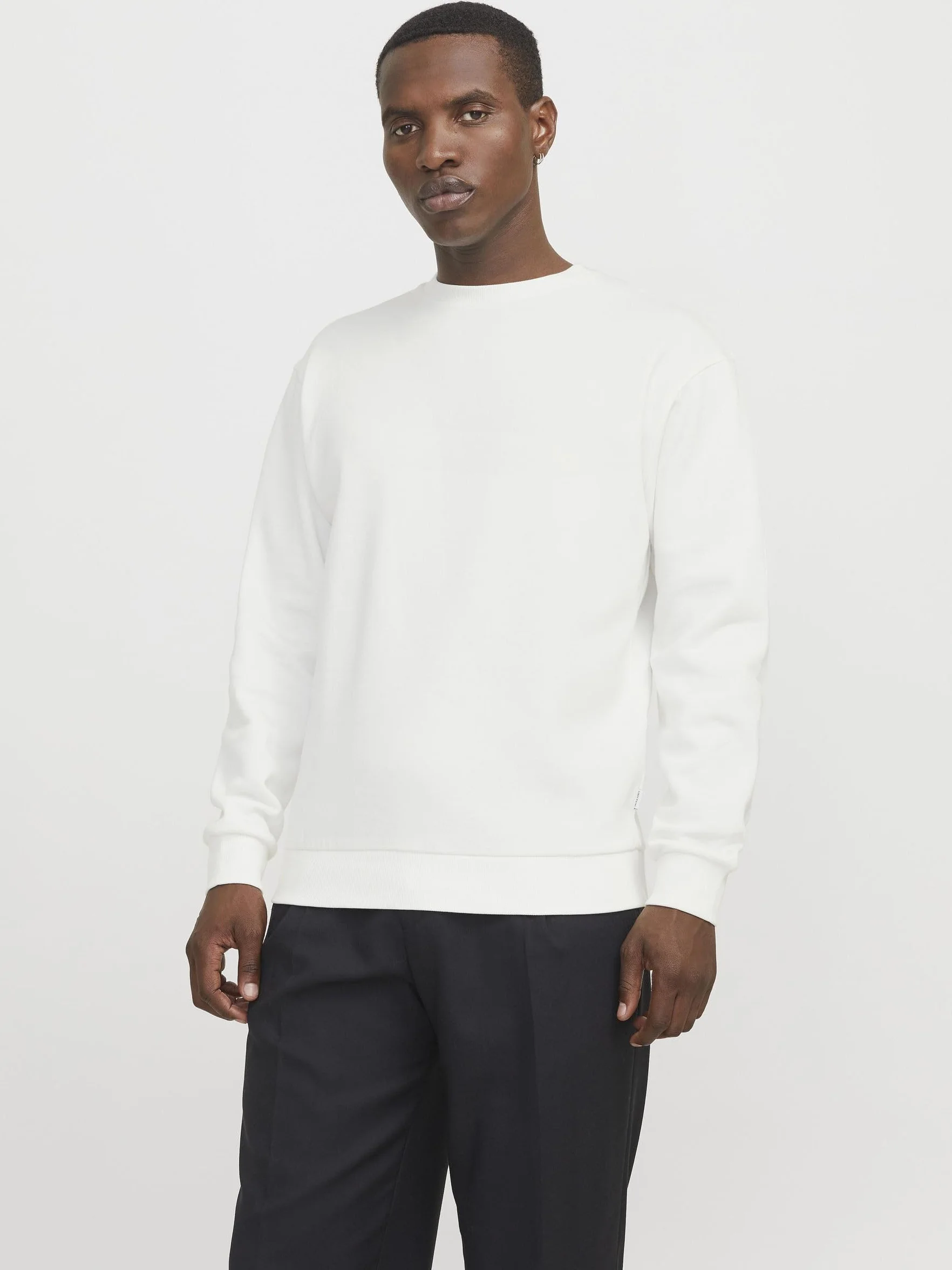 JACK & JONES Jjebradley Sweat Crew Noos męskie, Cloud Dancer, L