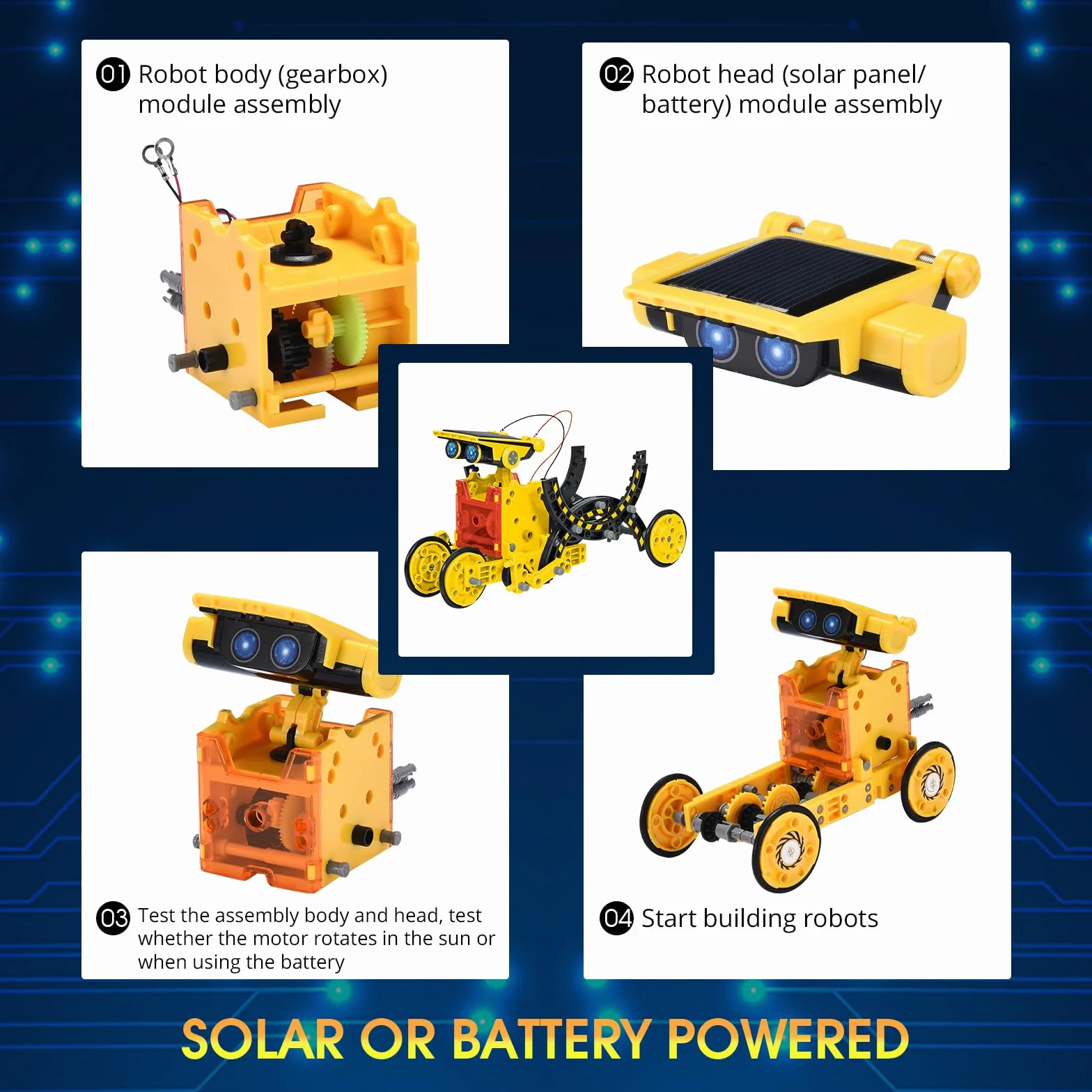 OMWay STEM solarny robot 12 w 1, zestawy naukowe dla dzieci w wieku 8 lat, eksperyment budowlany, zestawy robotyki, prezenty świąteczne, prezenty urodzinowe, zabawka dla chłopców i dziewcząt w wieku