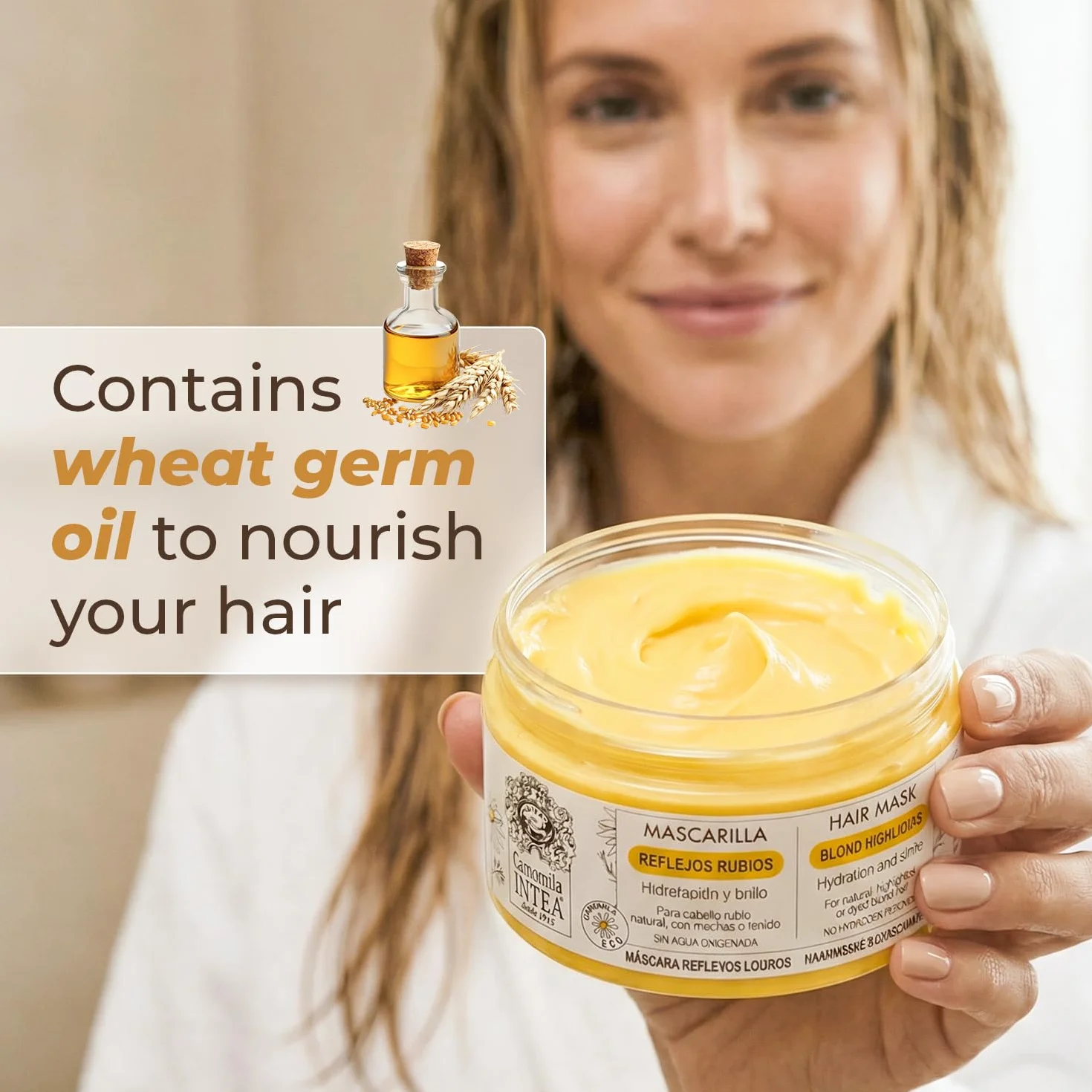 Chamomile Intea - Blonde Highlights Mask - Nawilża i odżywia blond włosy - 250 ml