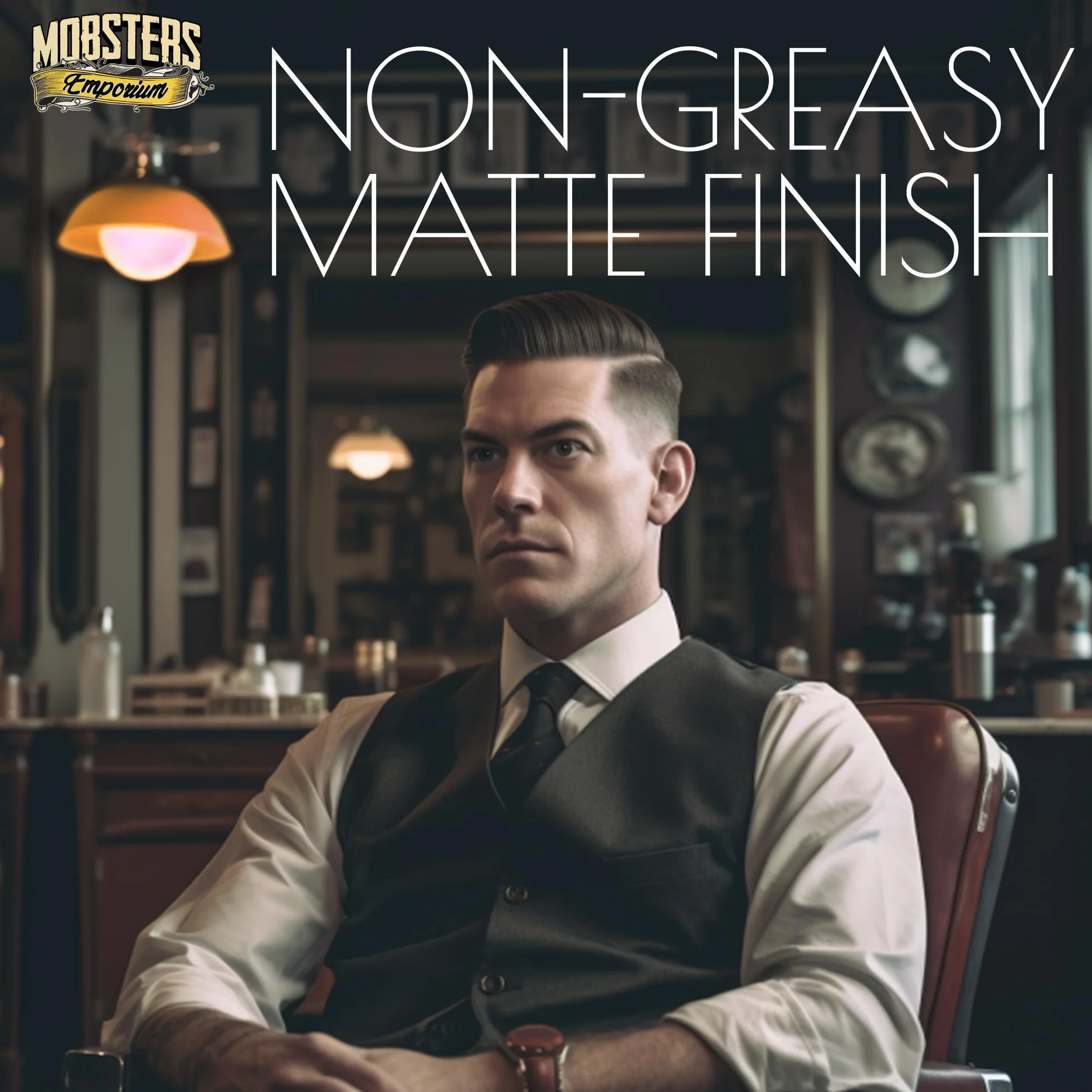 Mobsters Hair Pomade wosk do włosów na bazie wody, matowy, puszka 140 ml (Toothless Tony)