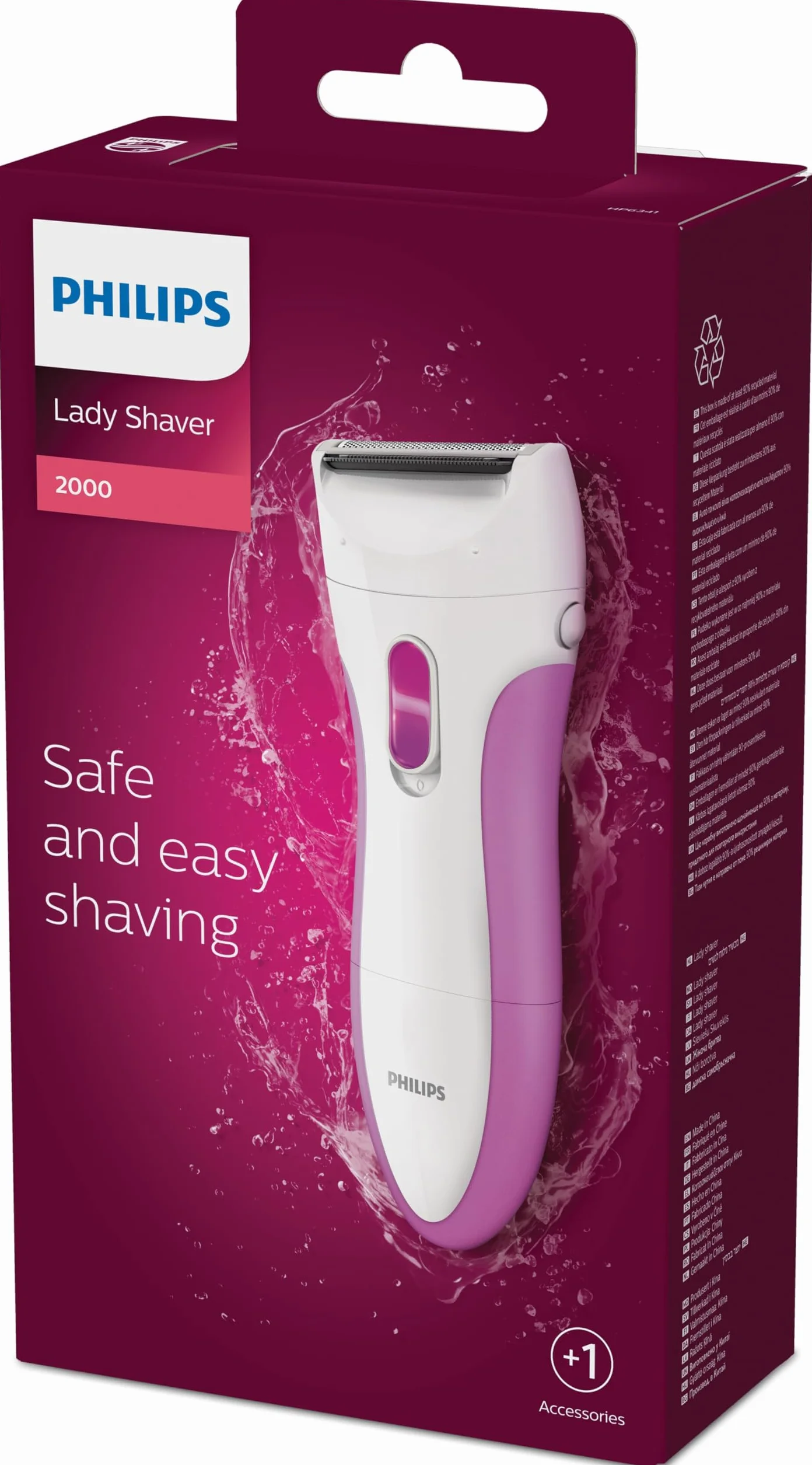 Philips SatinShave Essential elektryczna maszynka do golenia na mokro i sucho (model HP6341/00)