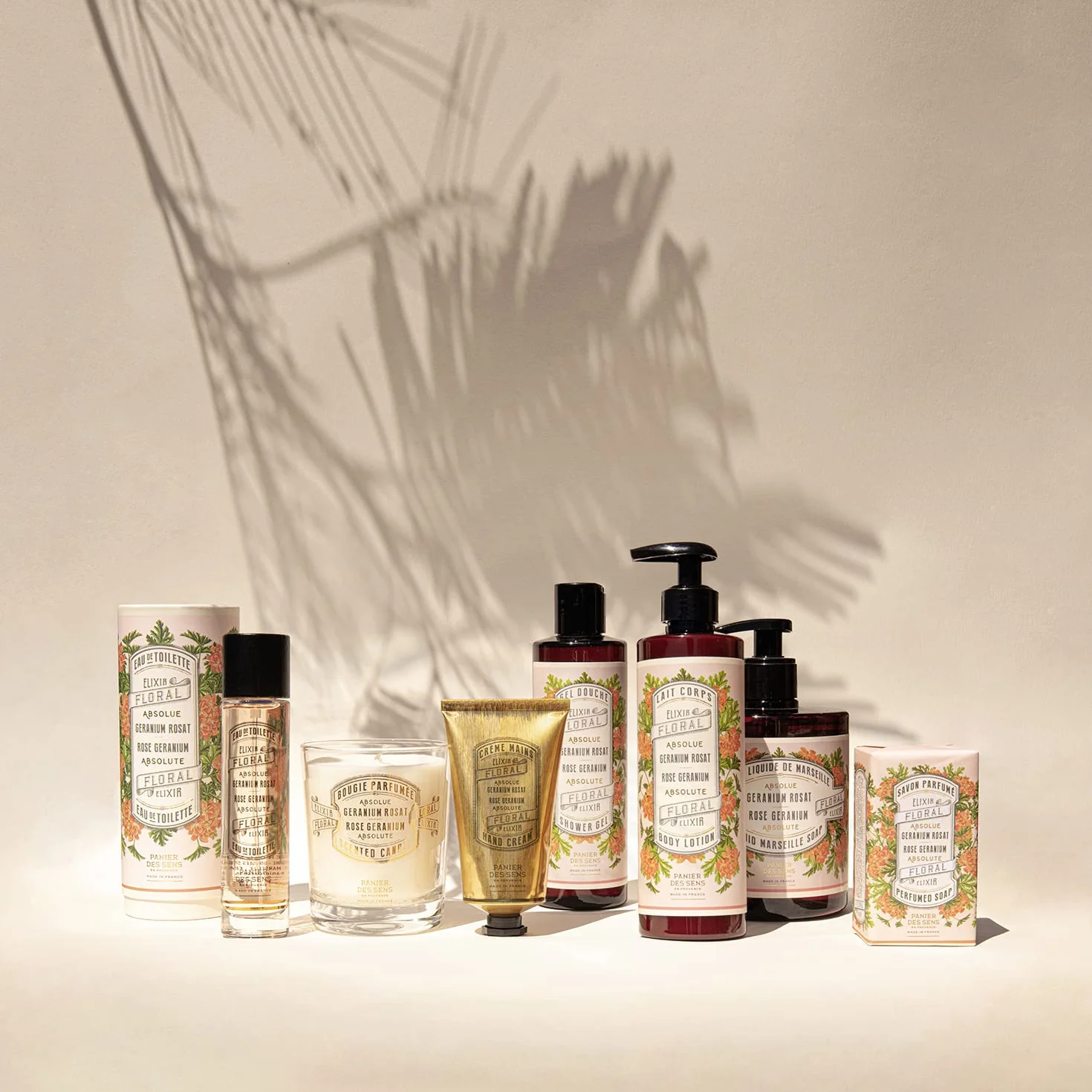 Panier des Sens Krem do rąk na suche popękane dłonie - Balsam do rąk z różaną geranium z oliwą i olejem migdałowym - Witamina E krem nawilżający do skóry z 97% naturalnymi składnikami - wyprodukowano