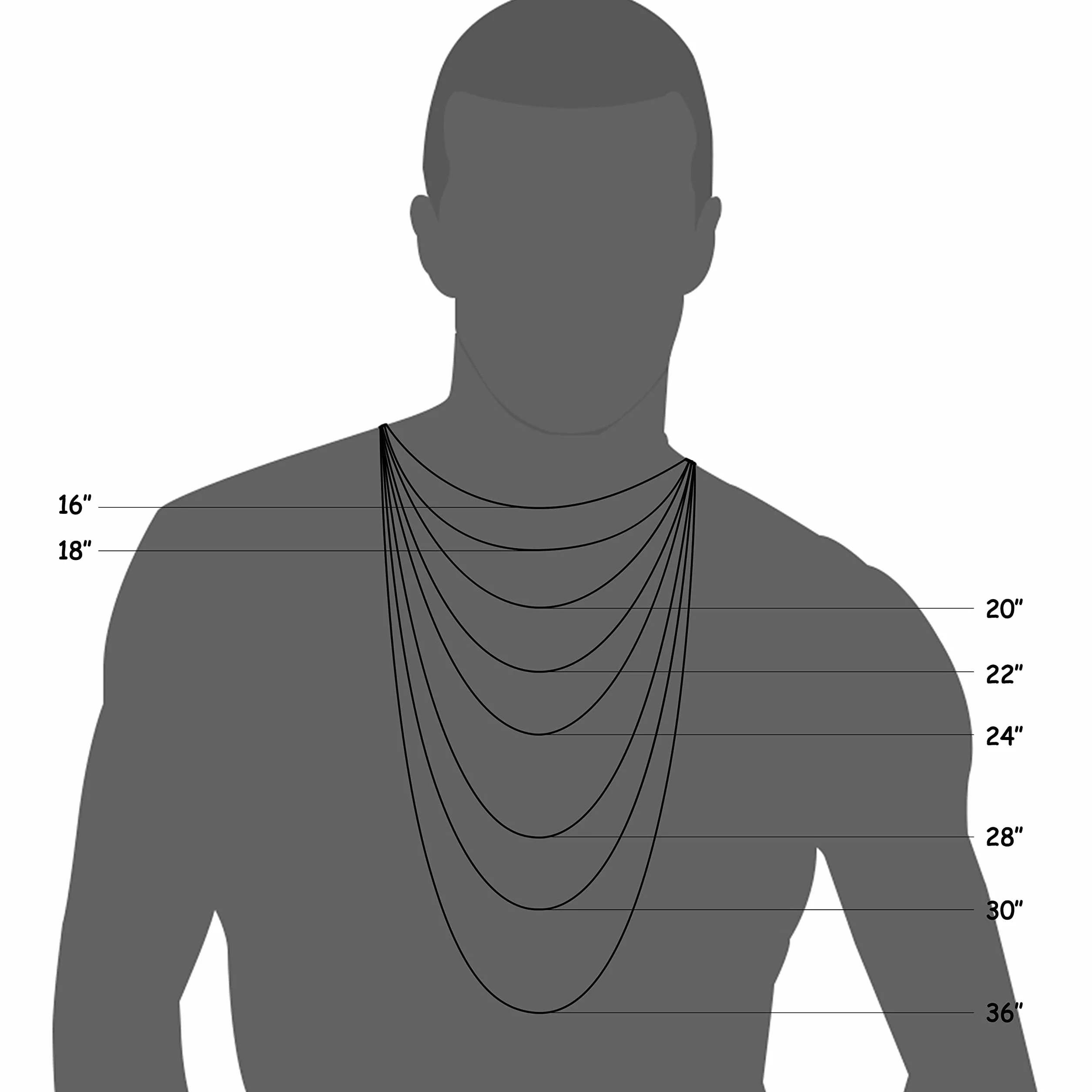 KRFY Męski łańcuszek bizantyjski i srebrna bransoletka 8 mm ze stali nierdzewnej, gruby łańcuszek, biżuteria hip-hop dla mężczyzn, chłopców, długość 51, 61, 71 cm