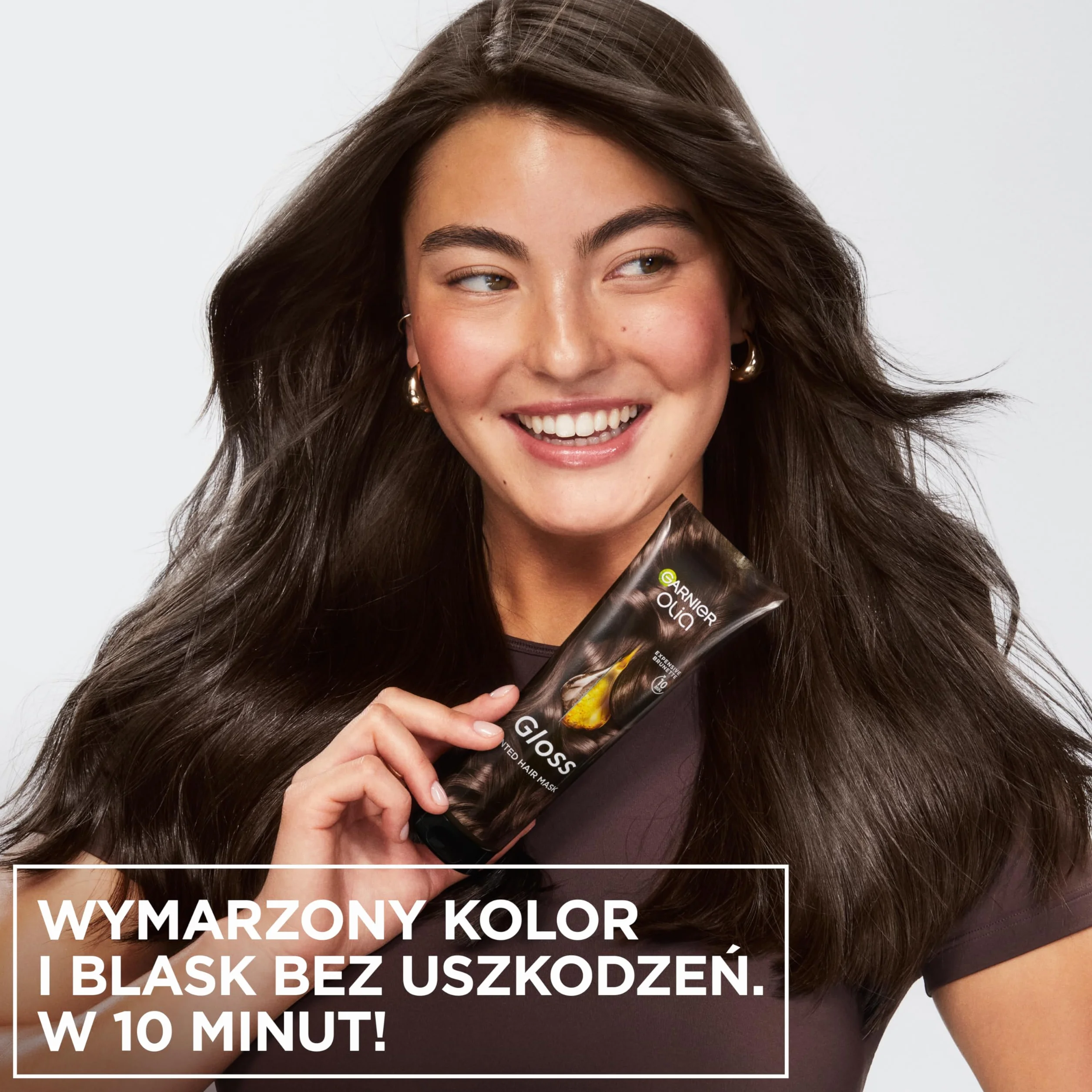 Olia Gloss Maska koloryzująca toner chłodny brąz do włosów 150 ml