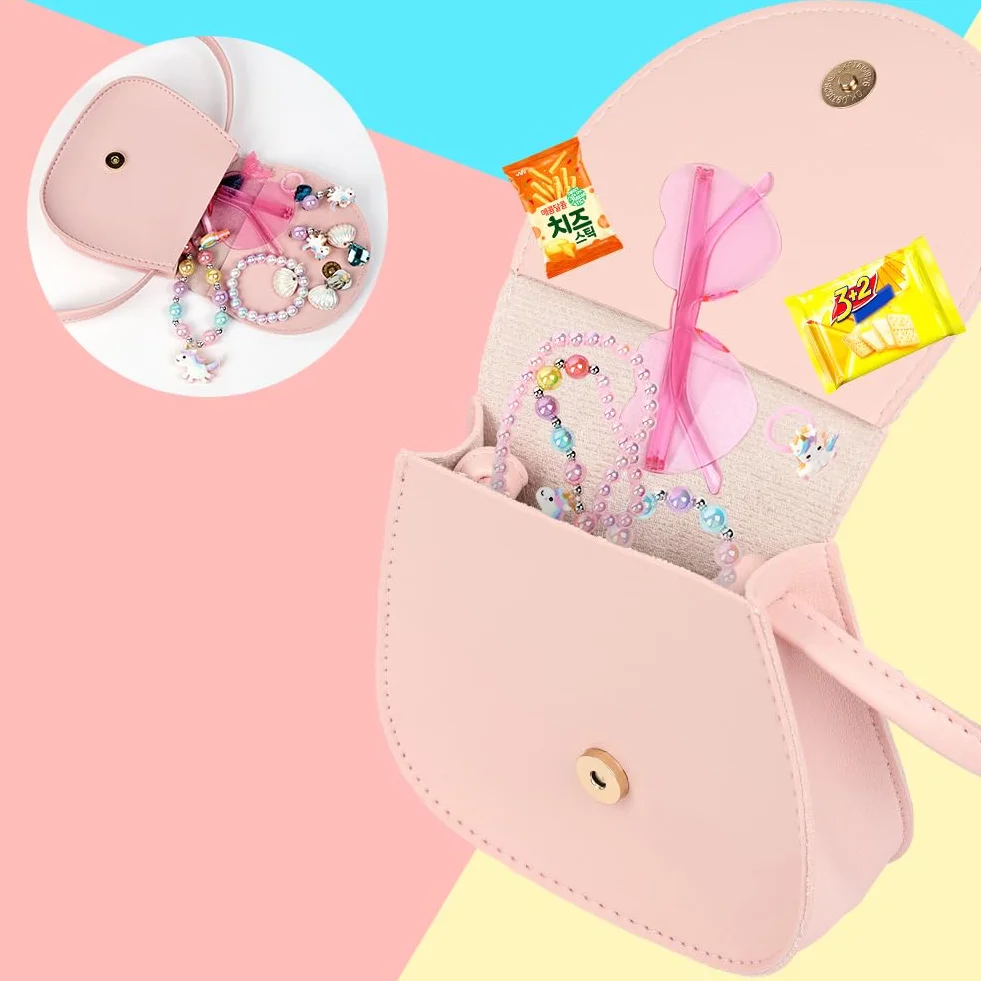 Ainiv Dziewczęca Torba Crossbody z Kokardą, Mała Torebka na Ramię, Mała Torebka Z Klapką, PU Torba Crossbody dla Dziewczynek, Dzieci, Maluchów, Nastolatków